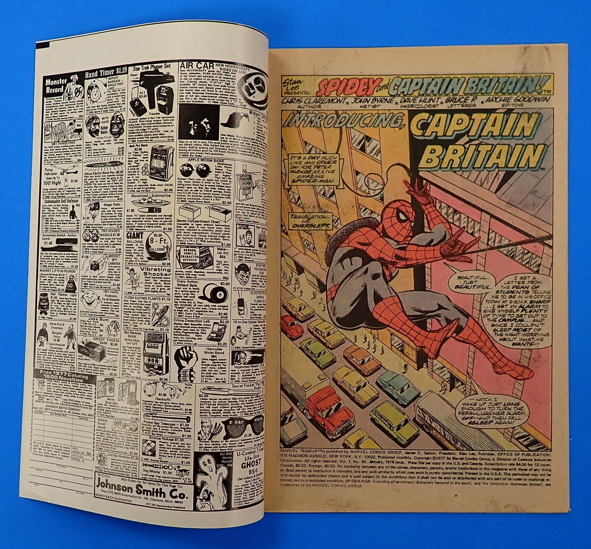 Marvel Team-Up #65 (1978) - FN+/VF (6.5-7.0) - 1st App. Captain Britain in US Comics