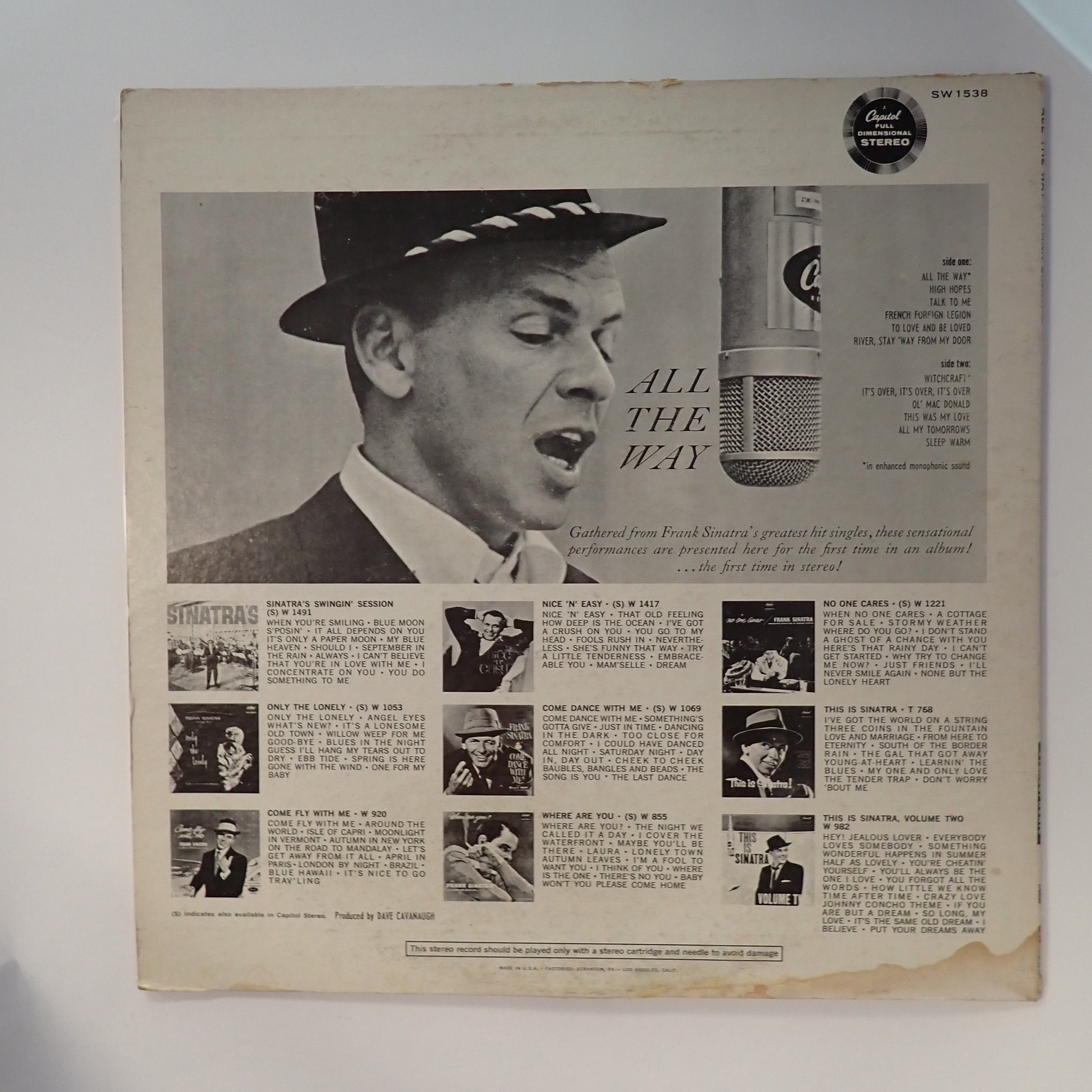 Frank Sinatra - All the Way - Vinyl