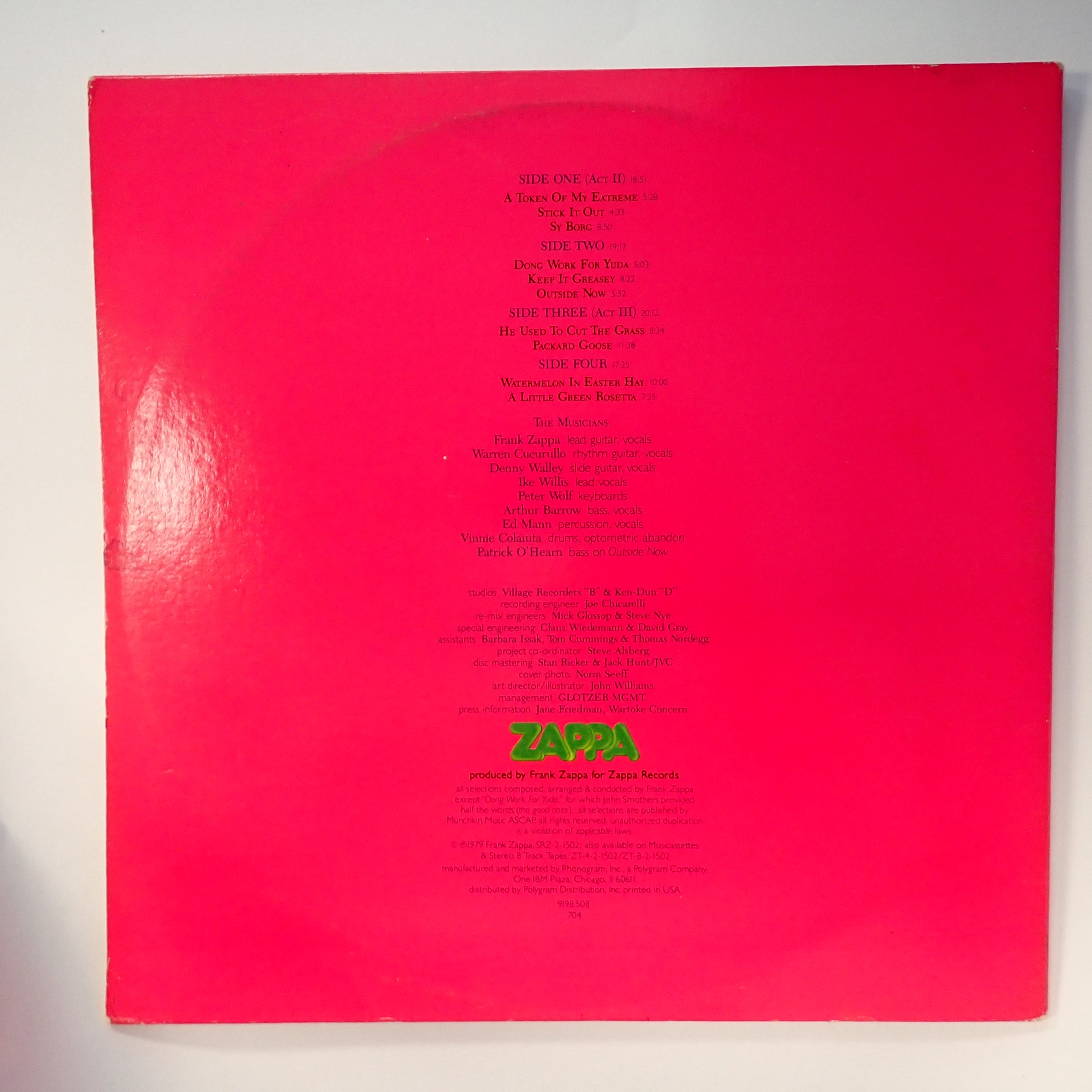 Frank Zappa - Joe's Garage Acts II & III - Vinyl [Pre-Owned]