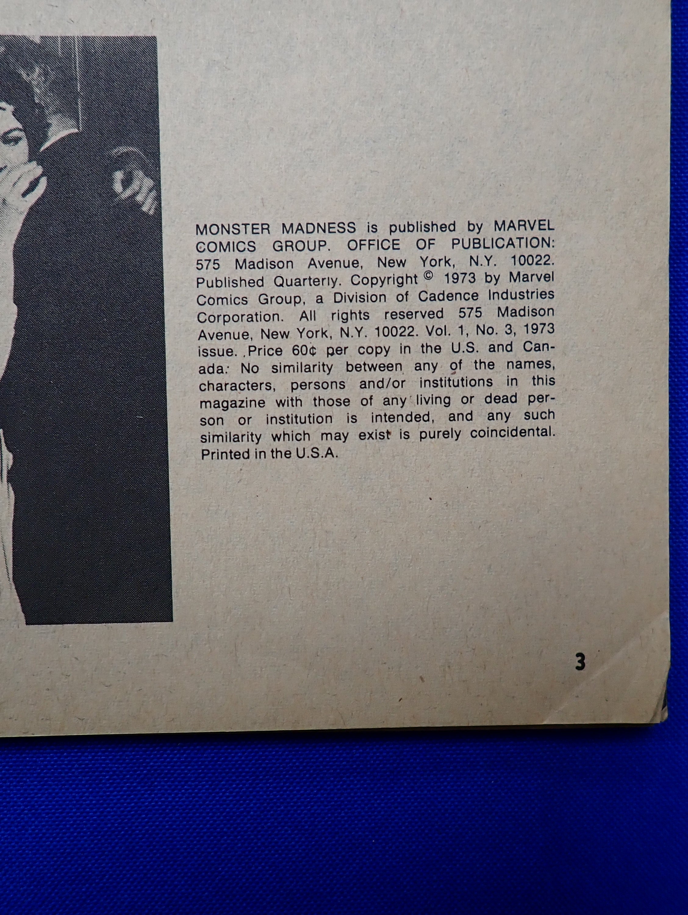 Monsters Madness #3 by Stan Lee (1973) - FN (6.0) - Softcover Magazine [Pre-Owned]