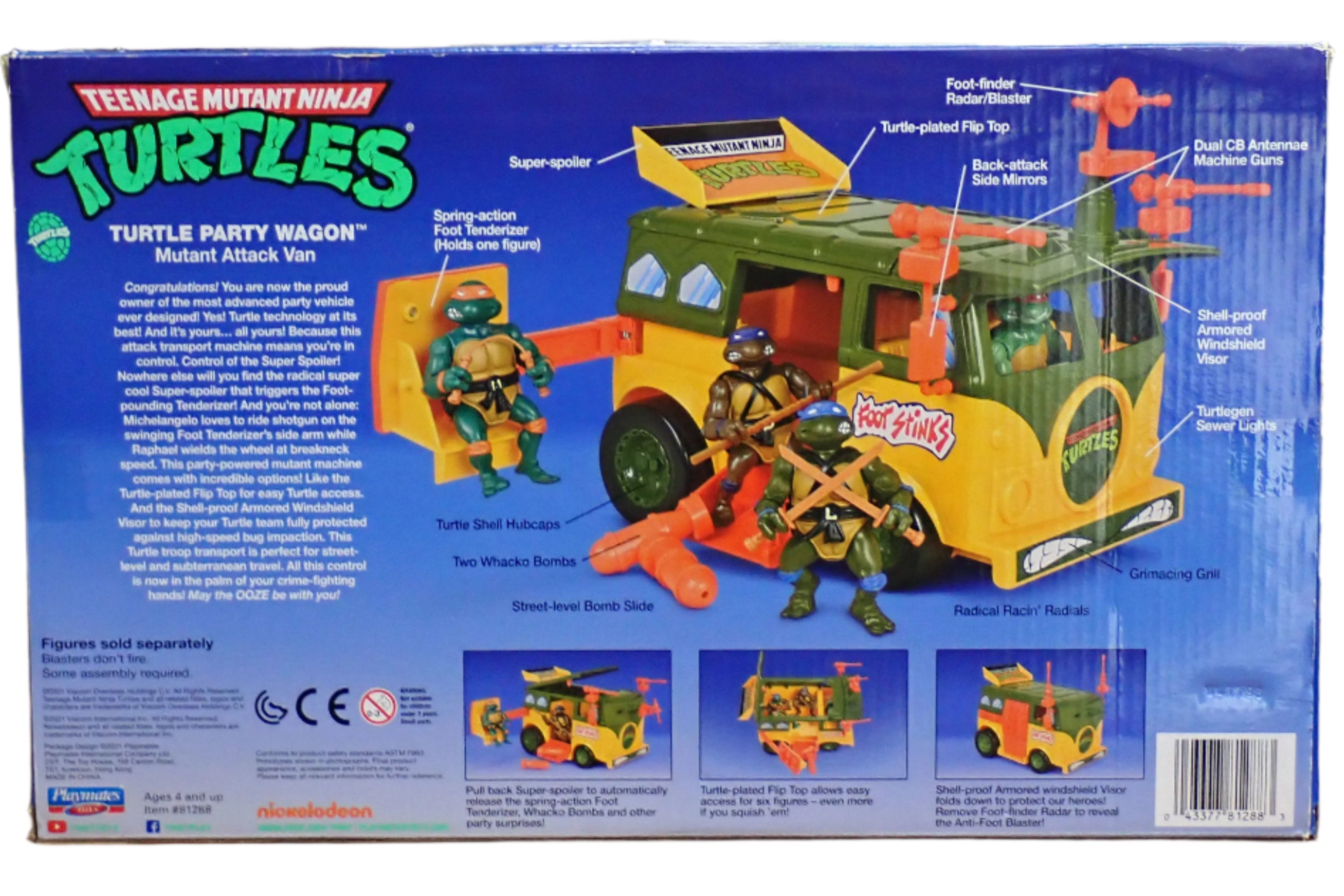 Turtle Party Wagon Mutant Attack Van - Retro TMNT Toy