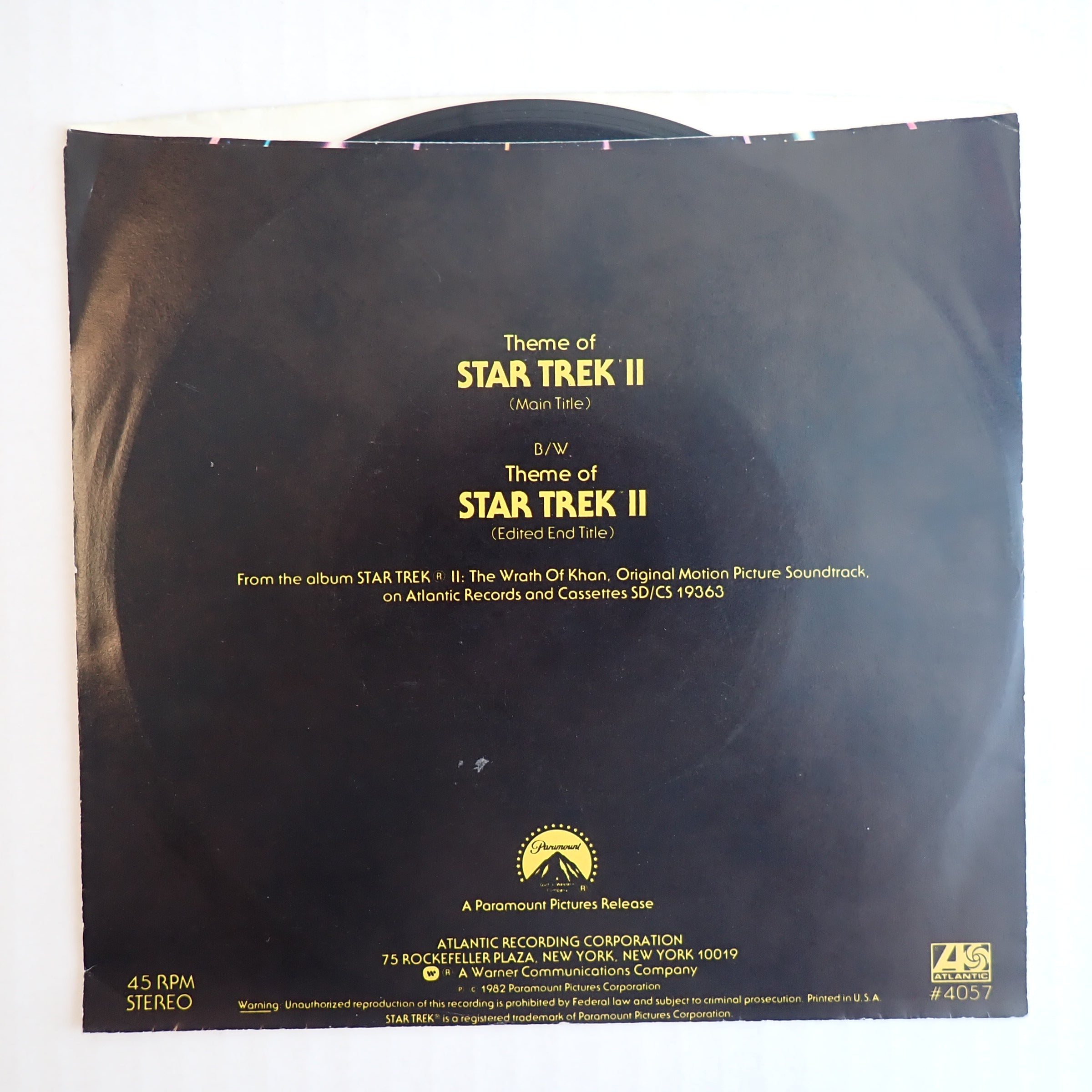 James Horner – Theme Of Star Trek II The Wrath Of Khan - Vinyl