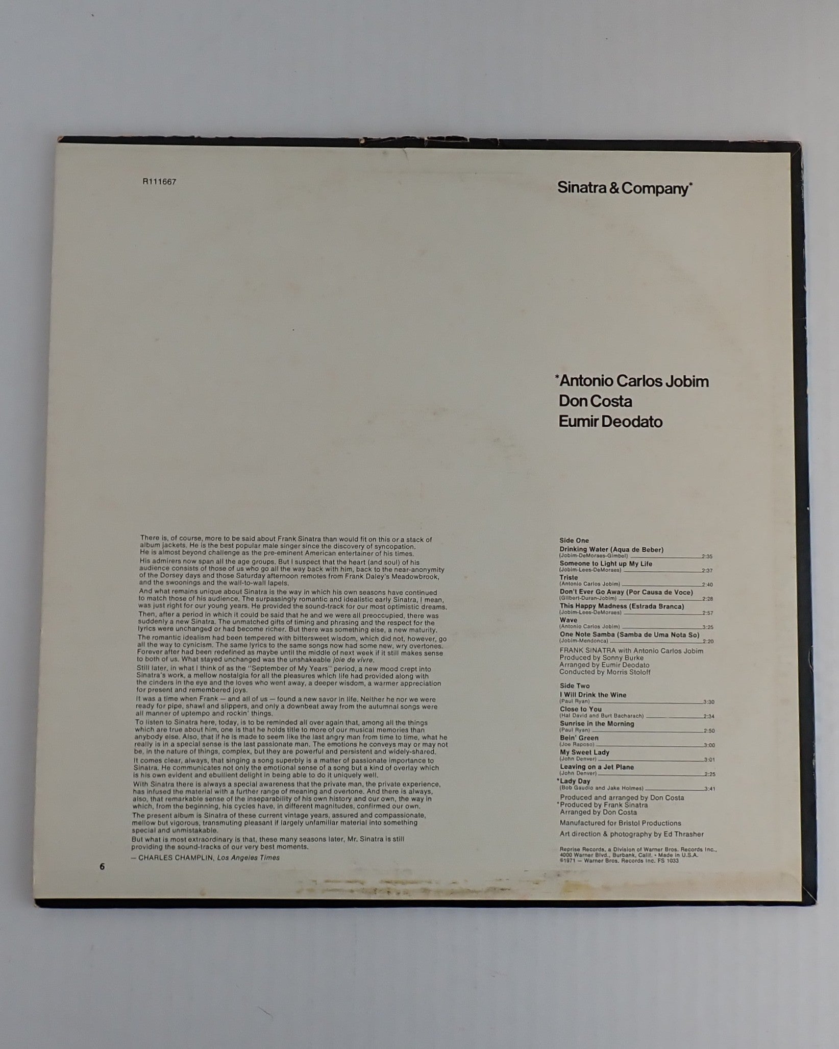 Frank Sinatra – Sinatra & Company - Vinyl