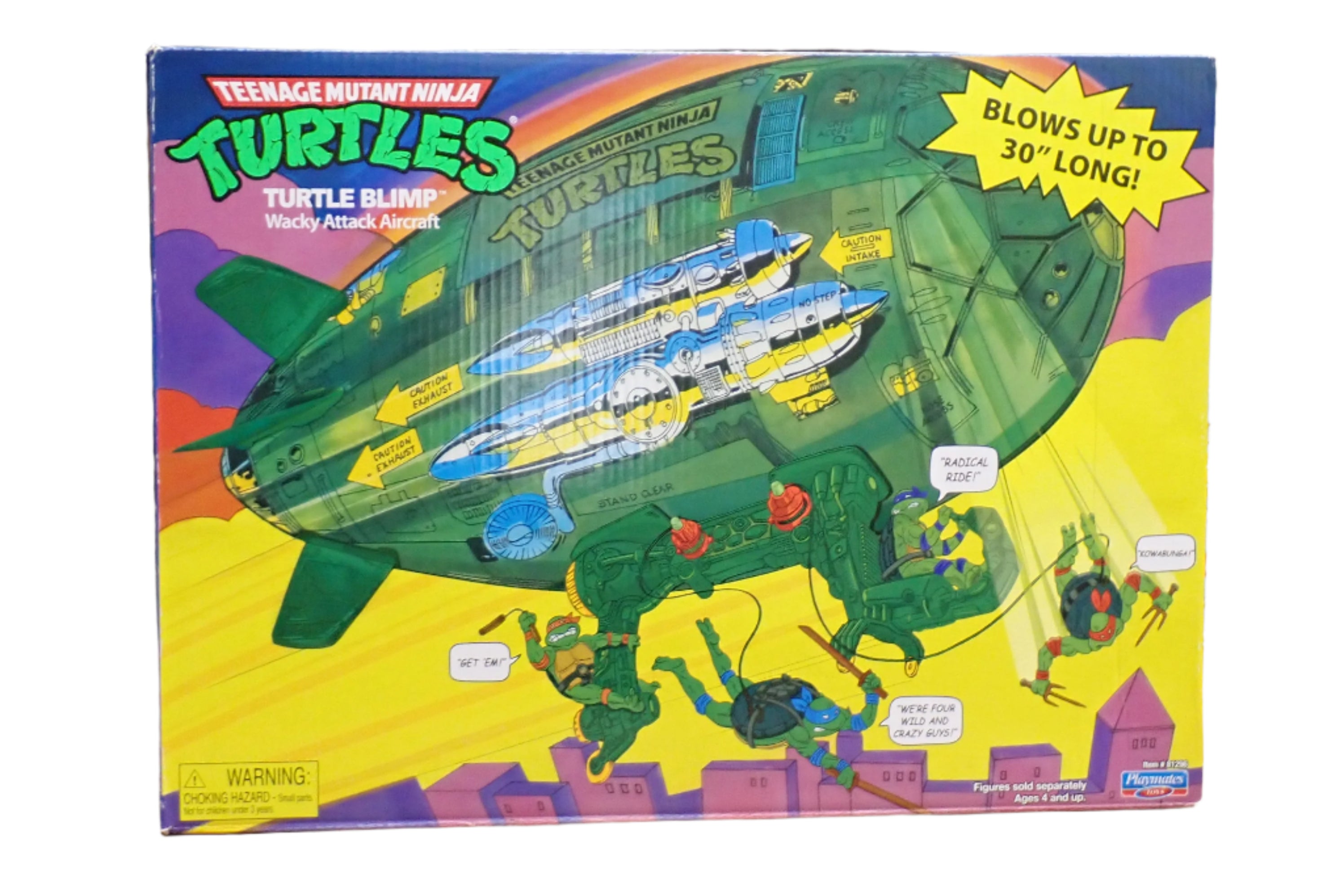 Turtle Blimp Wacky Attack Aircraft - Retro TMNT Toy
