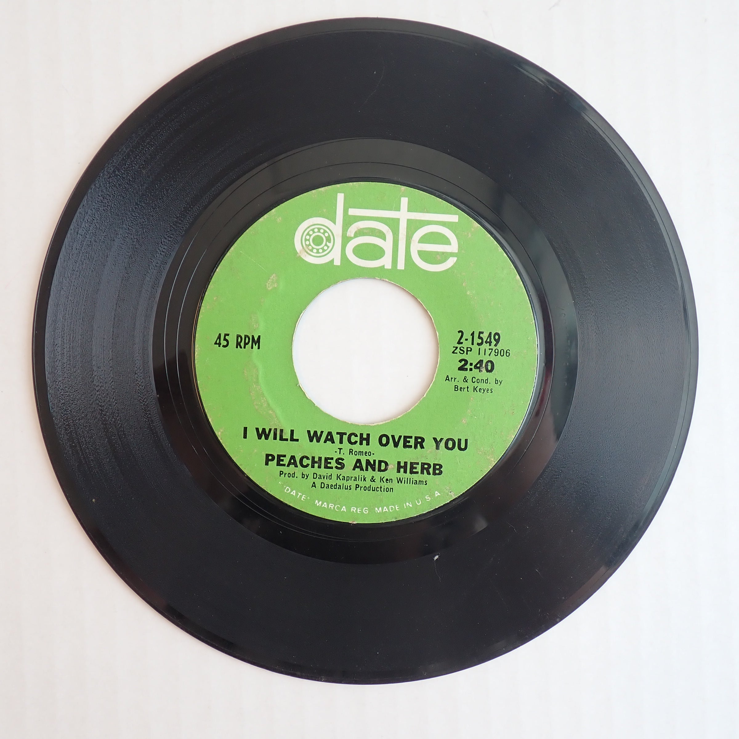 Peaches and Herb - Close Your Eyes / I Will Watch Over You - Vinyl