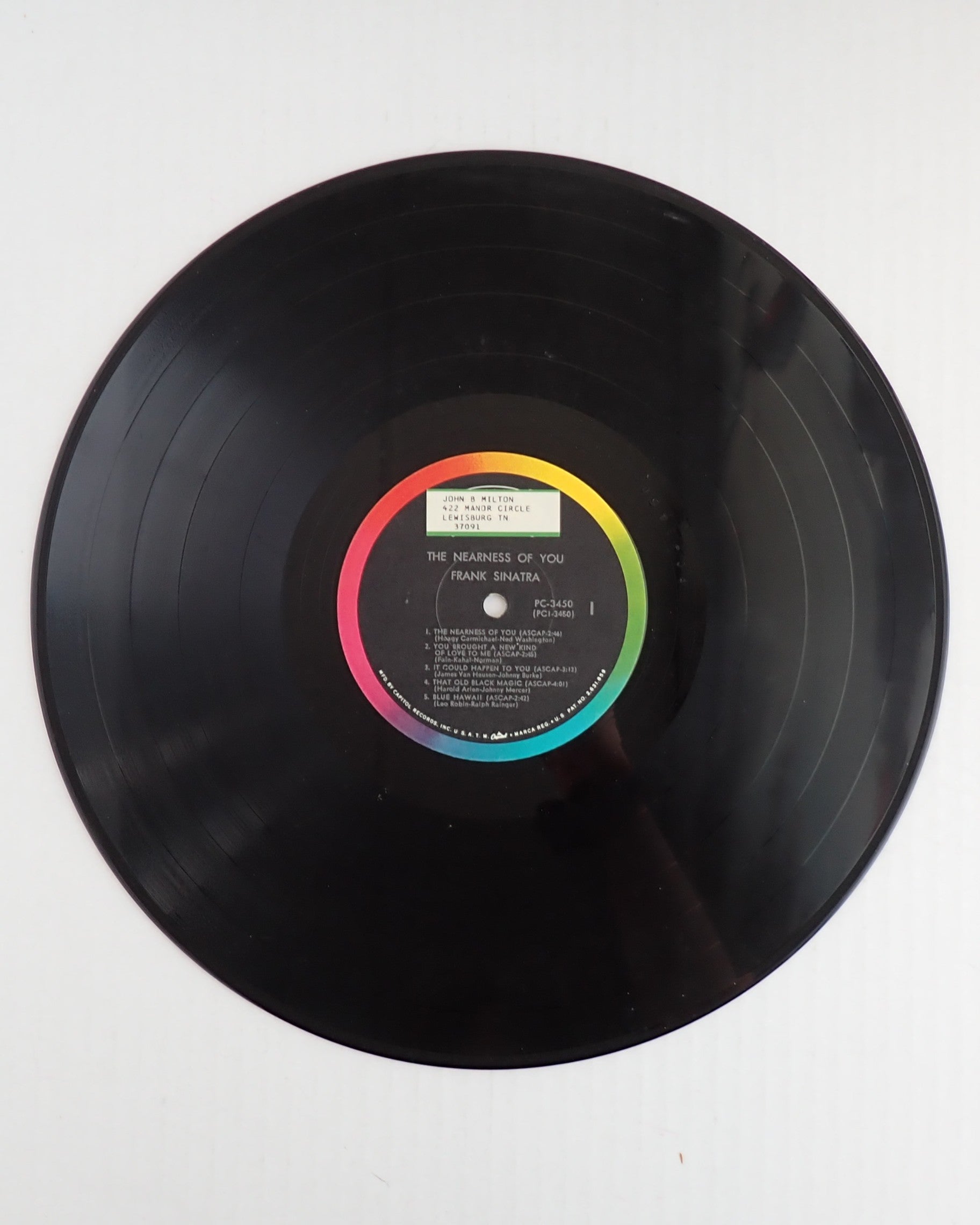 Frank Sinatra ‎– The Nearness Of You - Vinyl