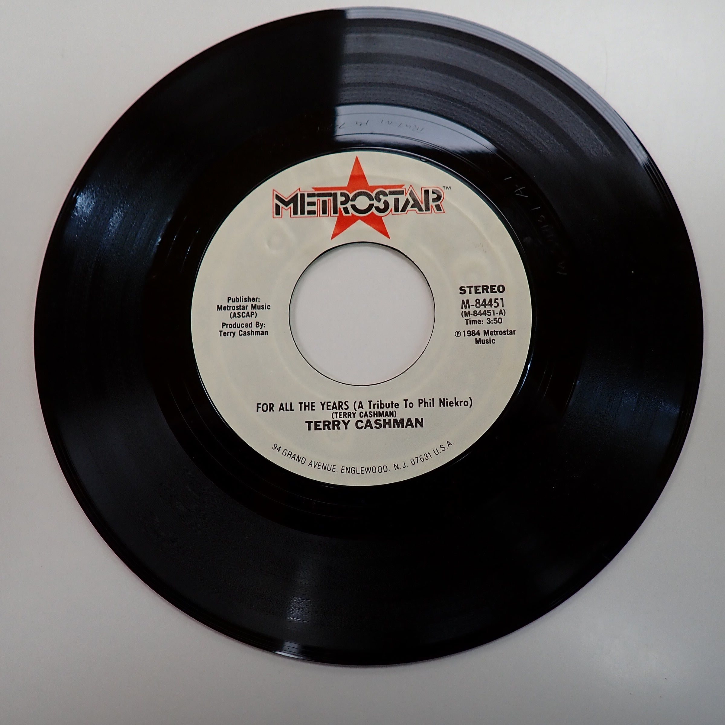 Terry Cashman – The Jim Dandy Pet Food Company Salutes Phil Niekro - Vinyl
