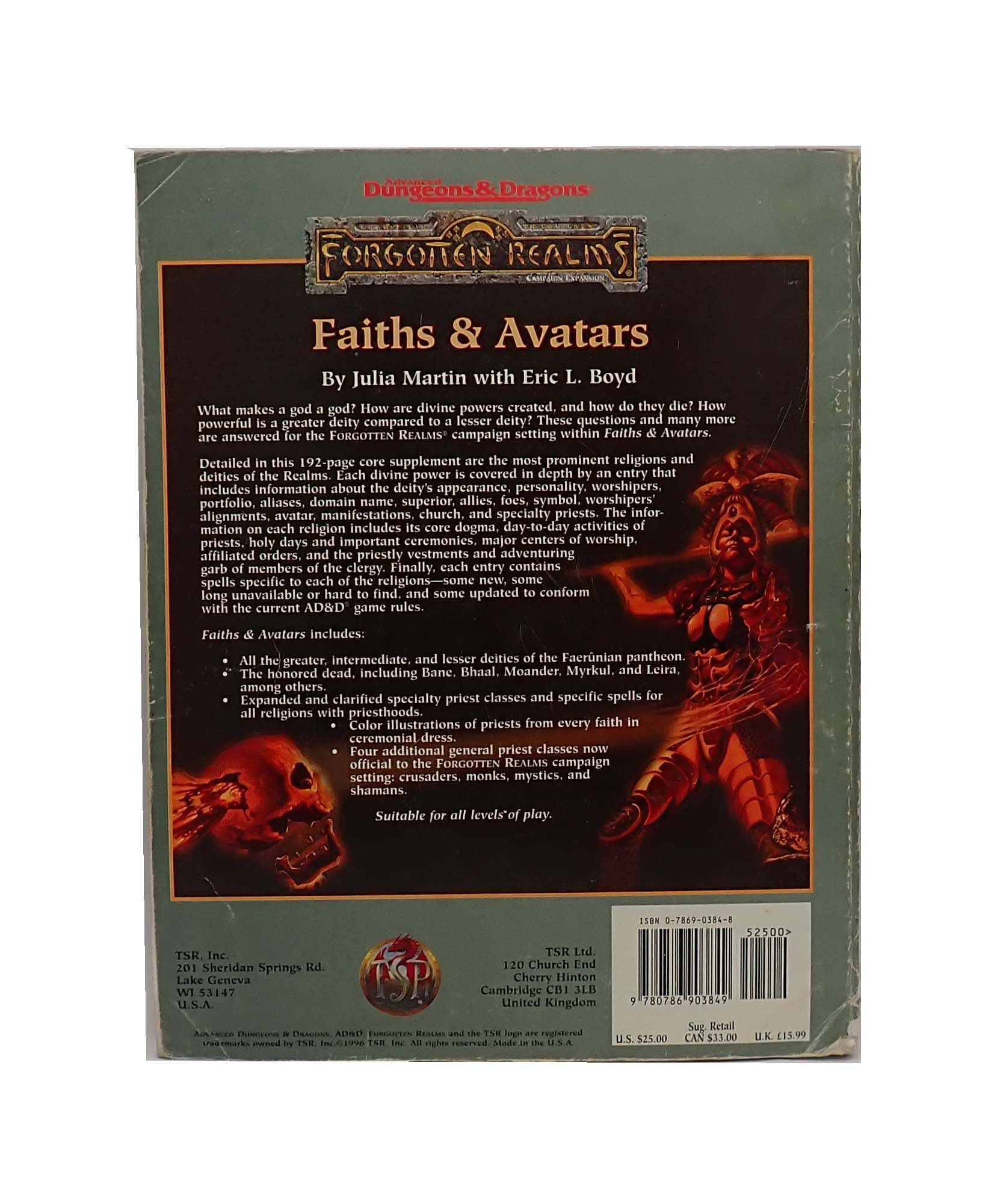 Advanced Dungeons and Dragons Forgotten Realms: Faiths And Avatars - RPG (Pre-Owned)