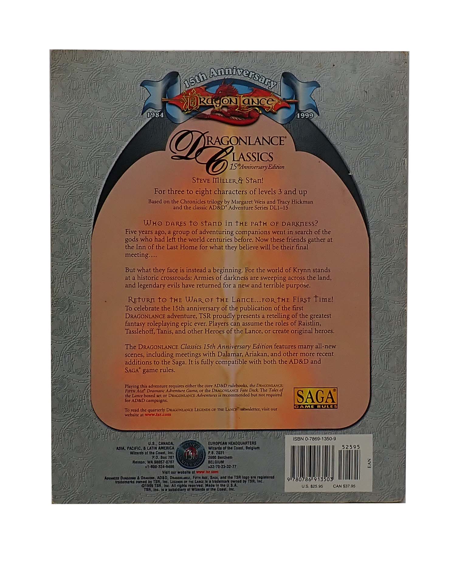 D&D Dragonlance Classics Silver Anniversary Edition - RPG (Pre-Owned)