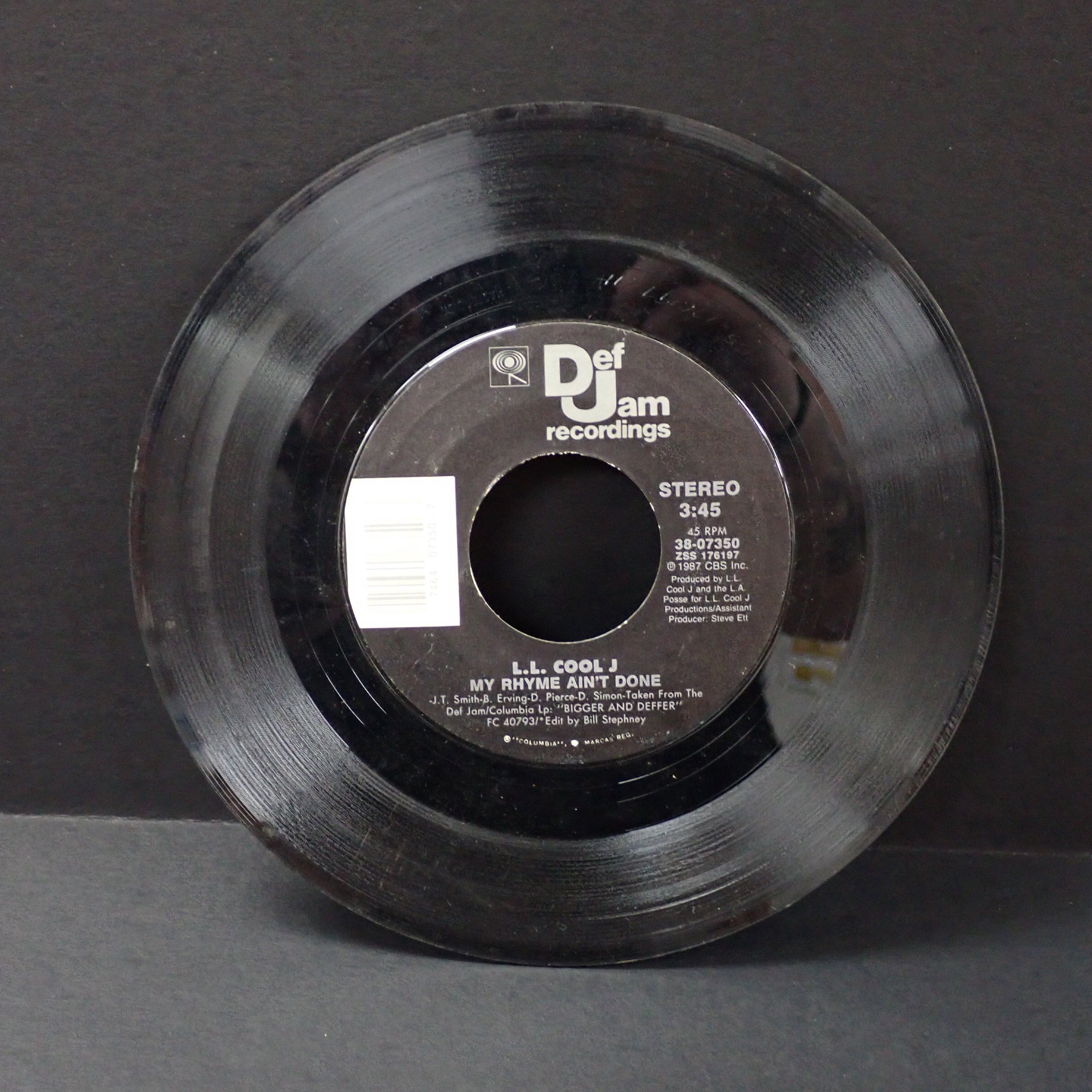 L.L. Cool J - My Rhyme Ain't Done/I Need Love - Vinyl