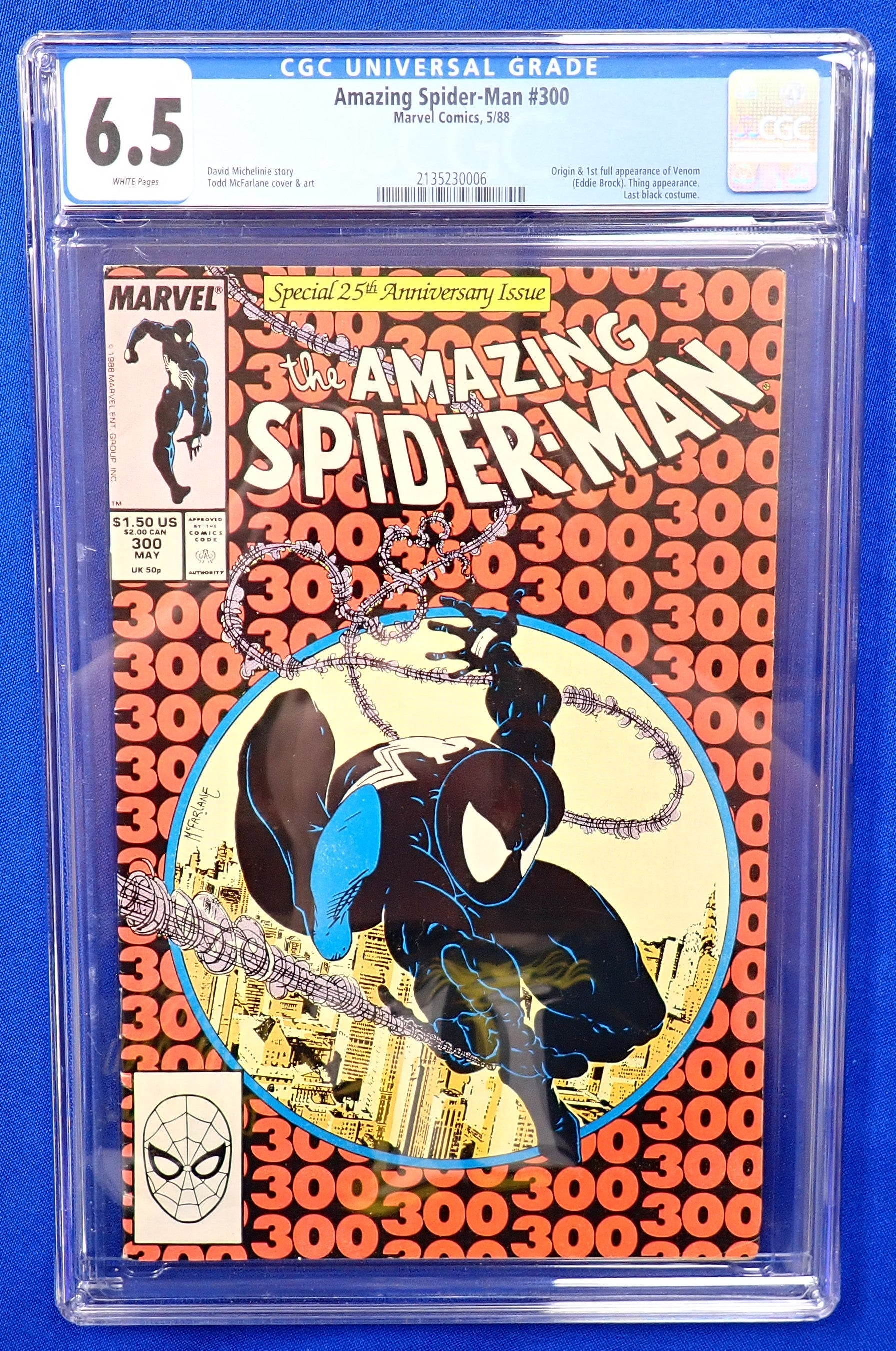Amazing Spider-Man #300 (1988) - CGC 6.5 - Origin & 1st Full Venom App.