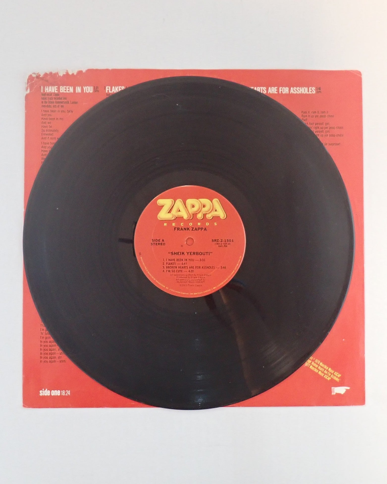 Frank Zappa ‎– Sheik Yerbouti - Vinyl