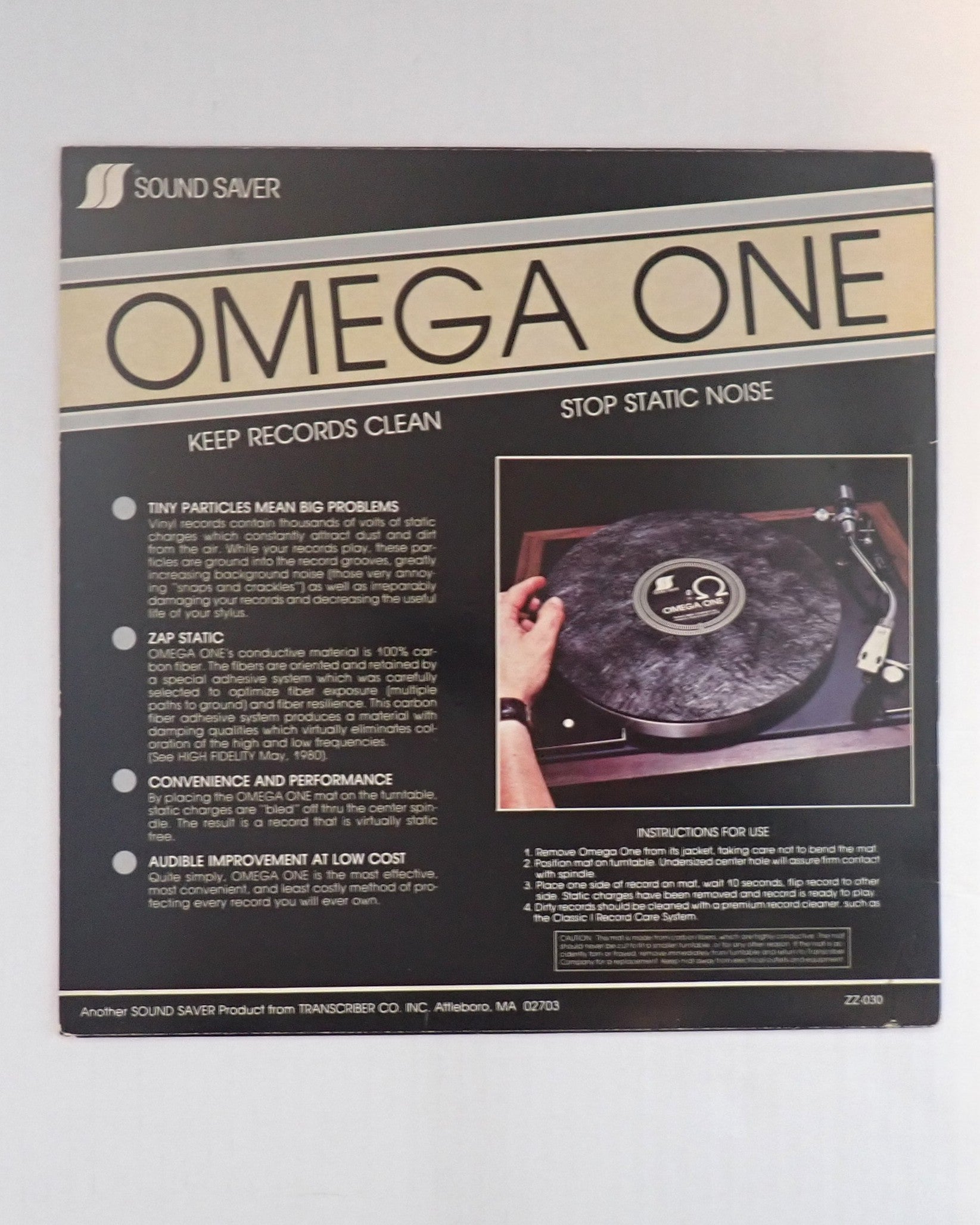 Omega One 100% Carbon Fiber ANTI-STATIC Turntable Mat [Pre-Owned]