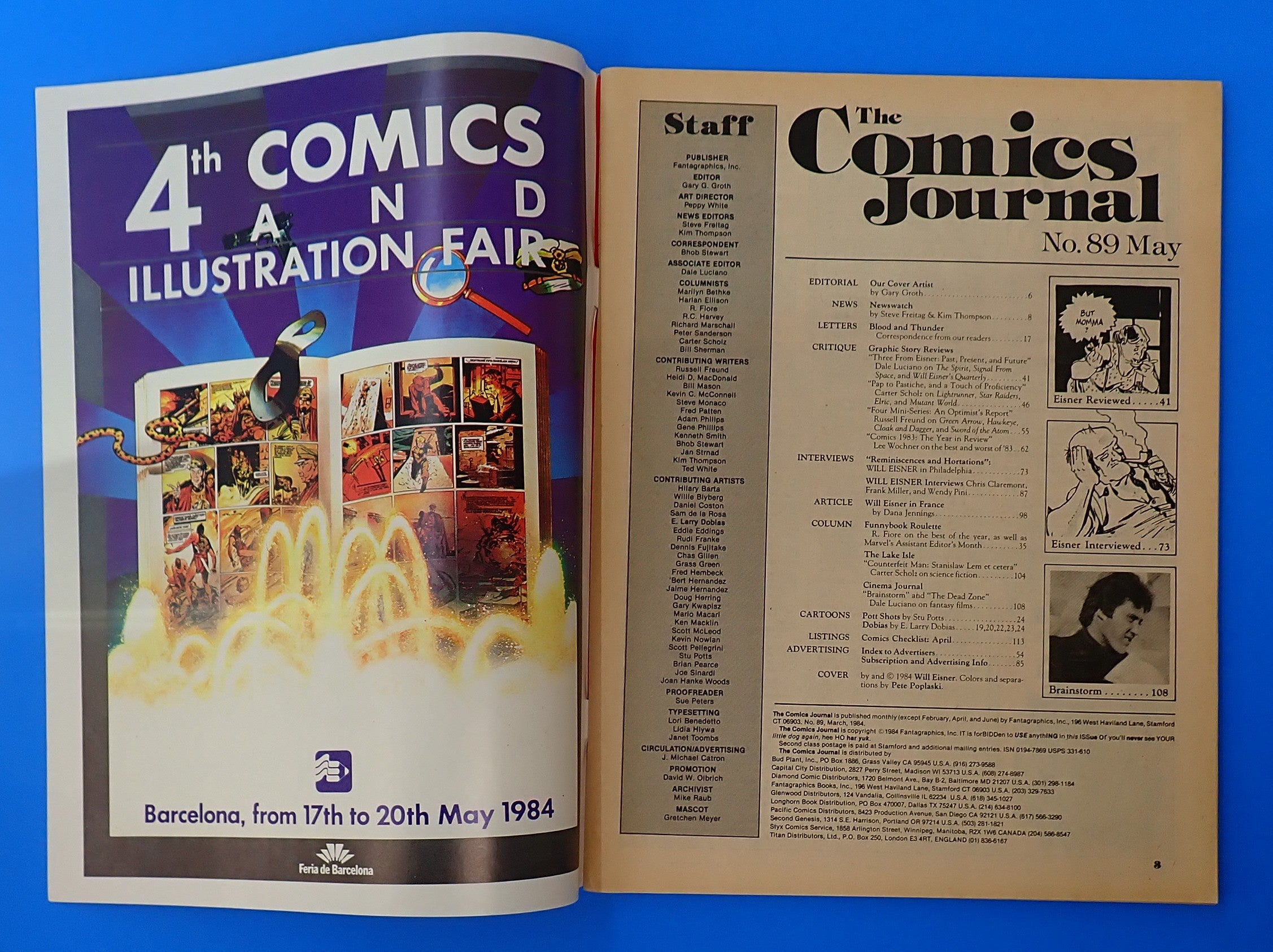 Comics Journal #89 (1984) - VG (4.0) - TMNT Leo App. Predating Issue #1