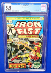 Iron Fist #1 (1975) - CGC 5.5 - Iron Fist battles Iron Man Continuation