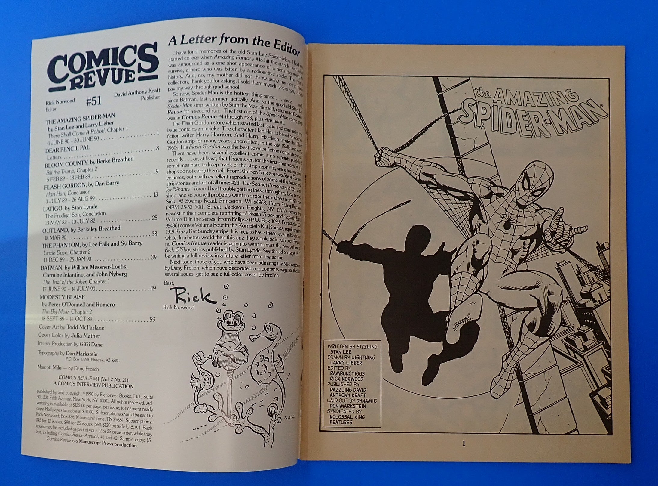 Comics Revue #51 (1990) - FN/VF (7.0) - Early Todd McFarlane Illustration