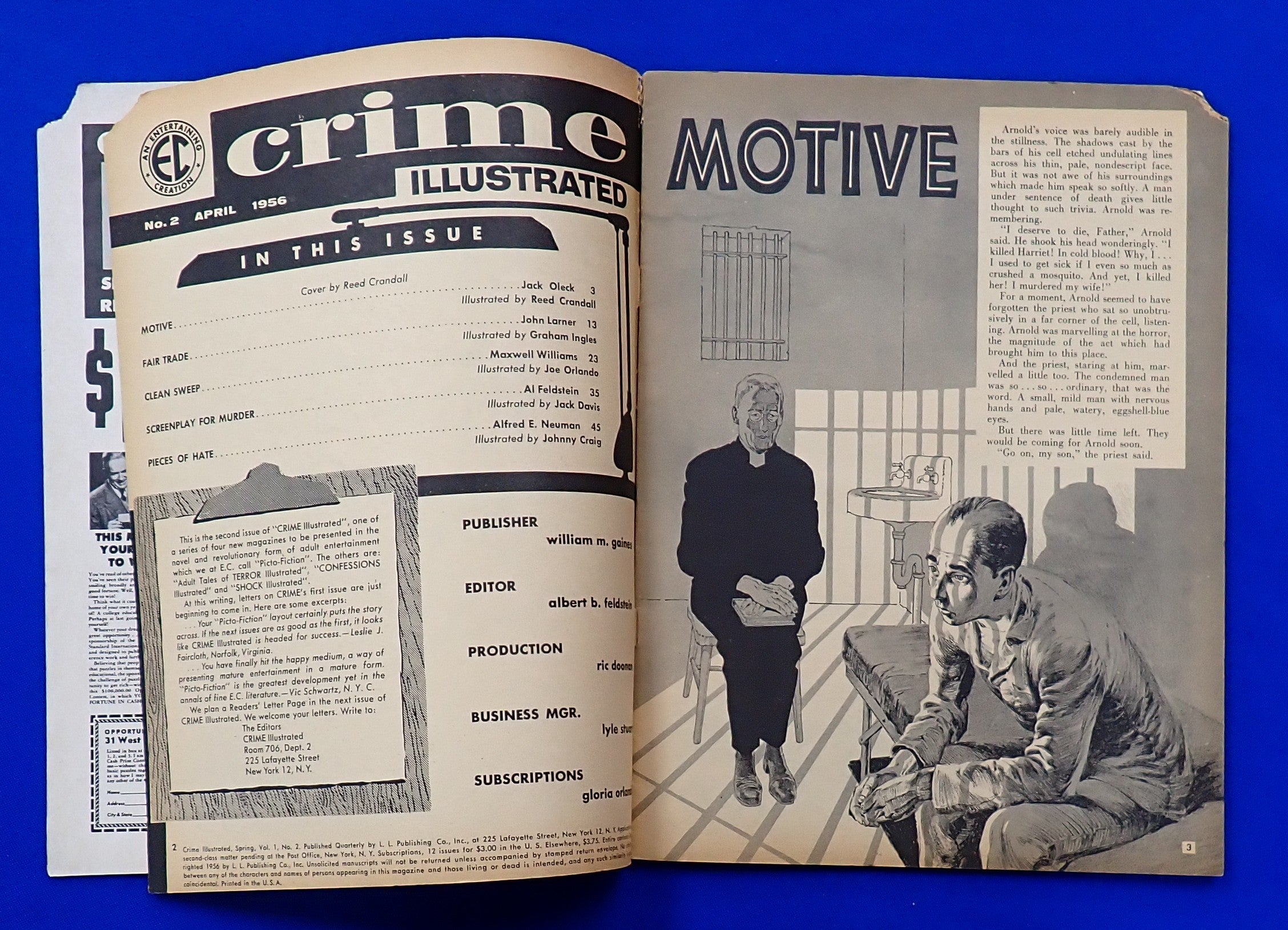 EC: Crime Illustrated #2 (1956) - FR/GD (1.5) -Golden Age Crime