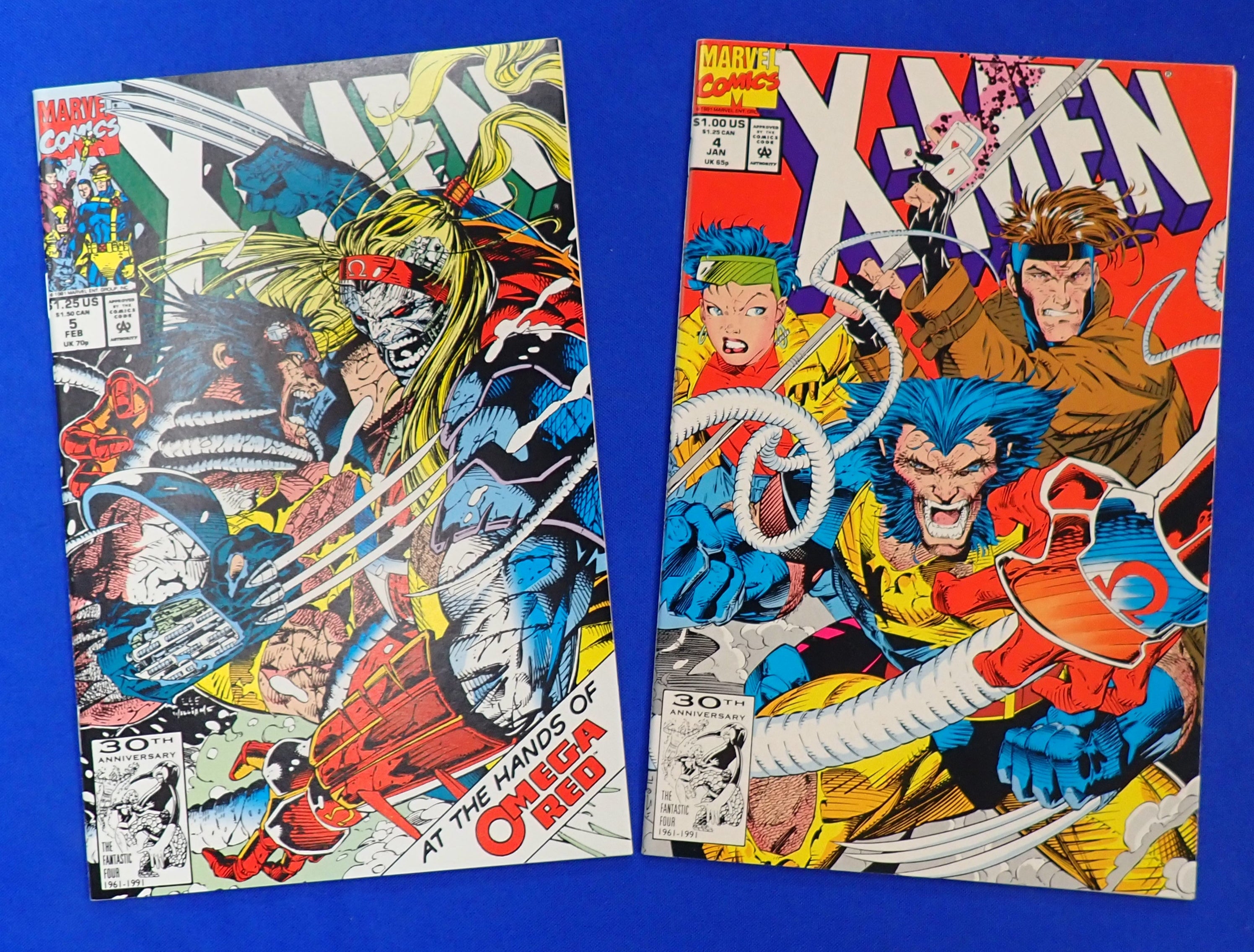 X-Men #4 & #5 (1992) - NM- (9.2) - 1st Omega Red