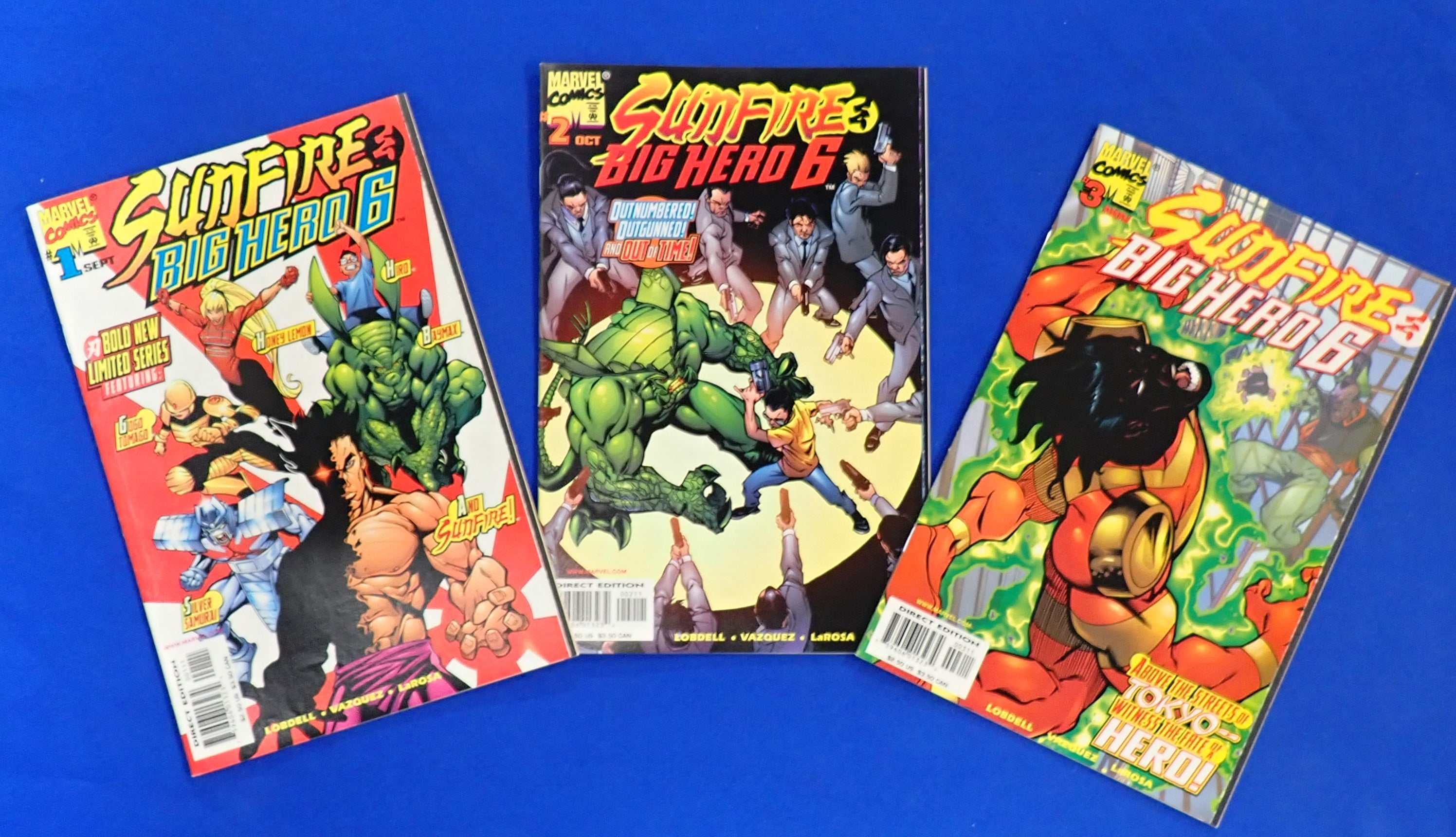 Sunfire and Big Hero 6 #1-3 (1998) - VF (8.0) - 1st Team Appearance Big Hero 6
