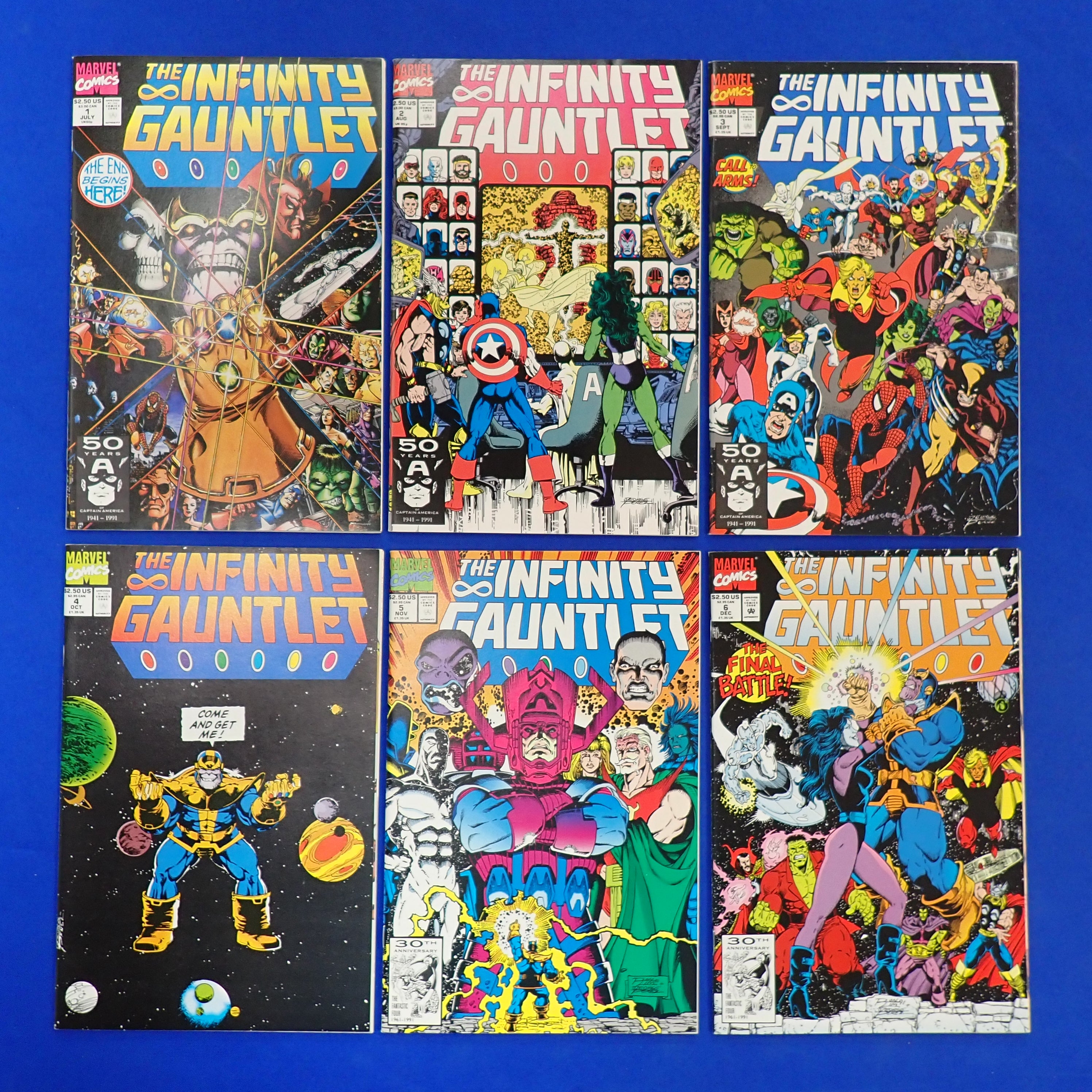 Infinity Gauntlet #1-6 (1991) - NM Complete Set