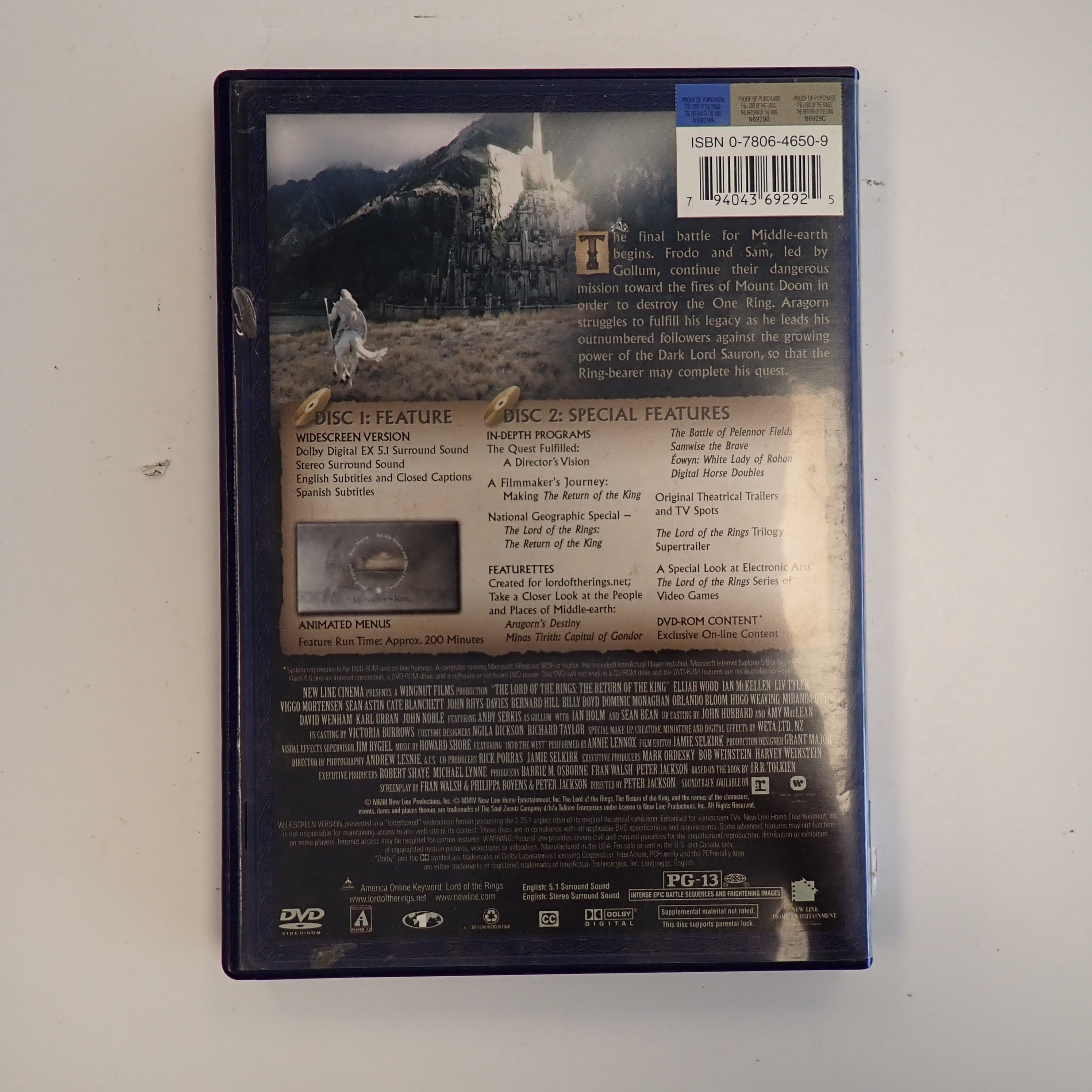 The Lord of the Rings: The Return of the King - DVD