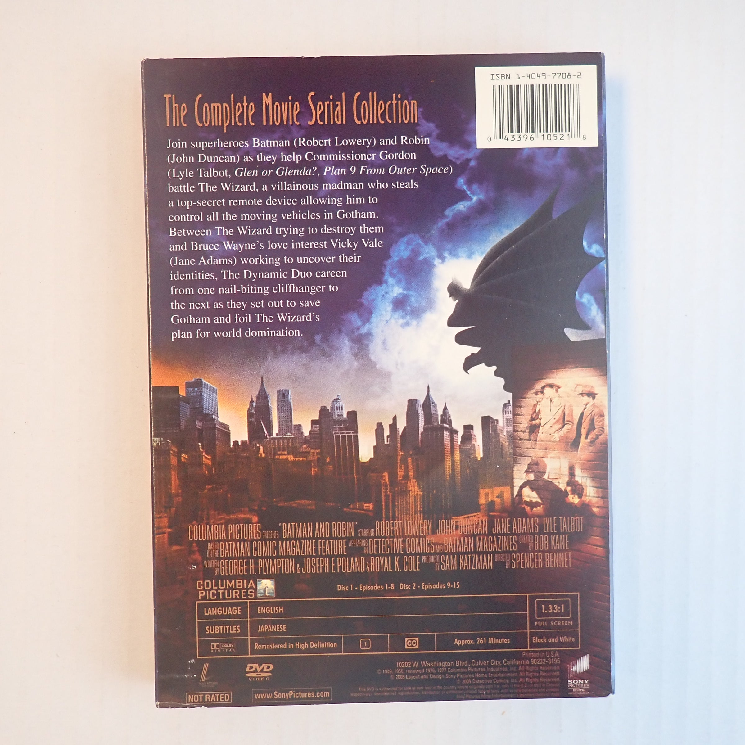 Batman and Robin The Complete 1949 Movie Serial Collection - DVD [Pre-Owned]