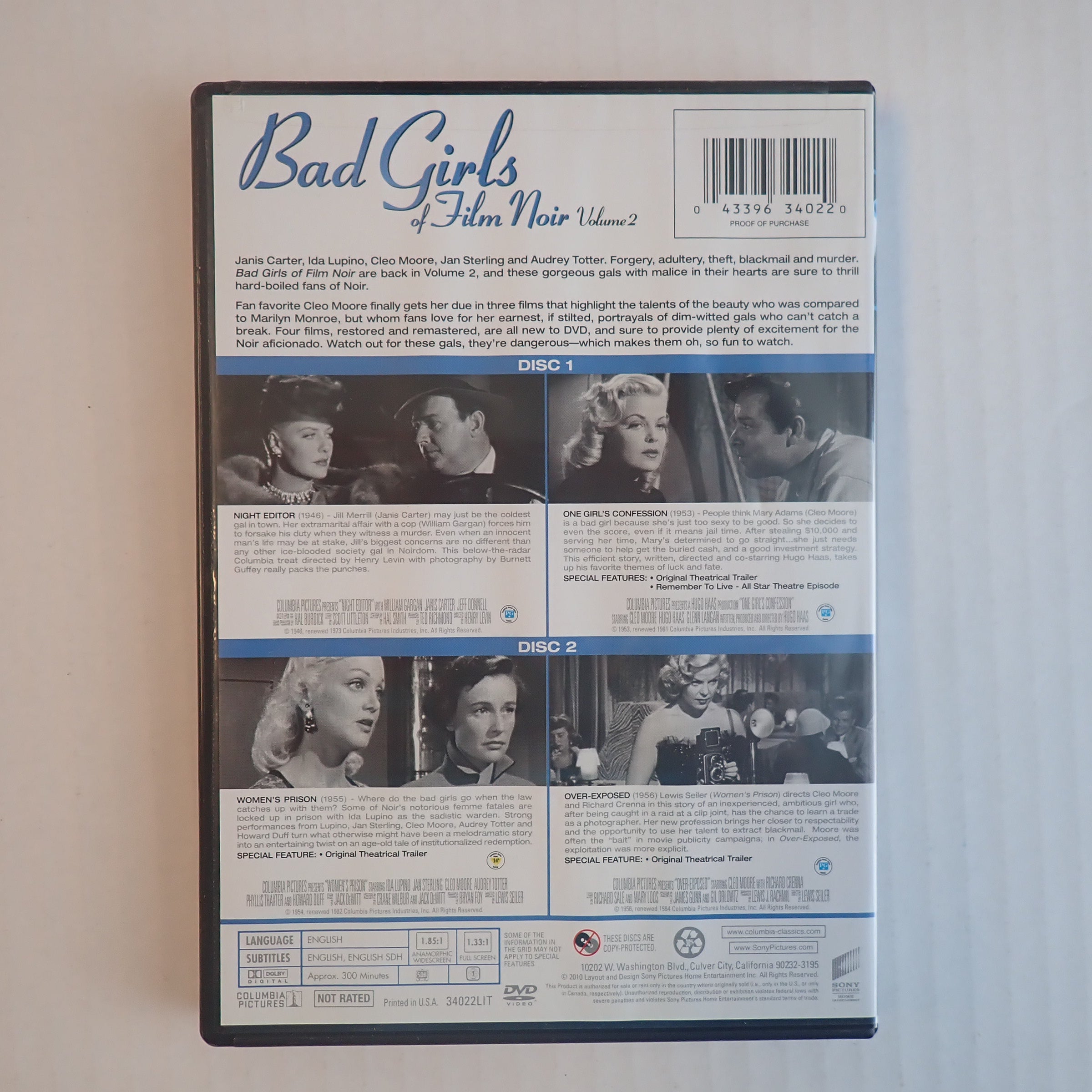Bad Girls of Film Noir Volume 2 - DVD [Pre-Owned]