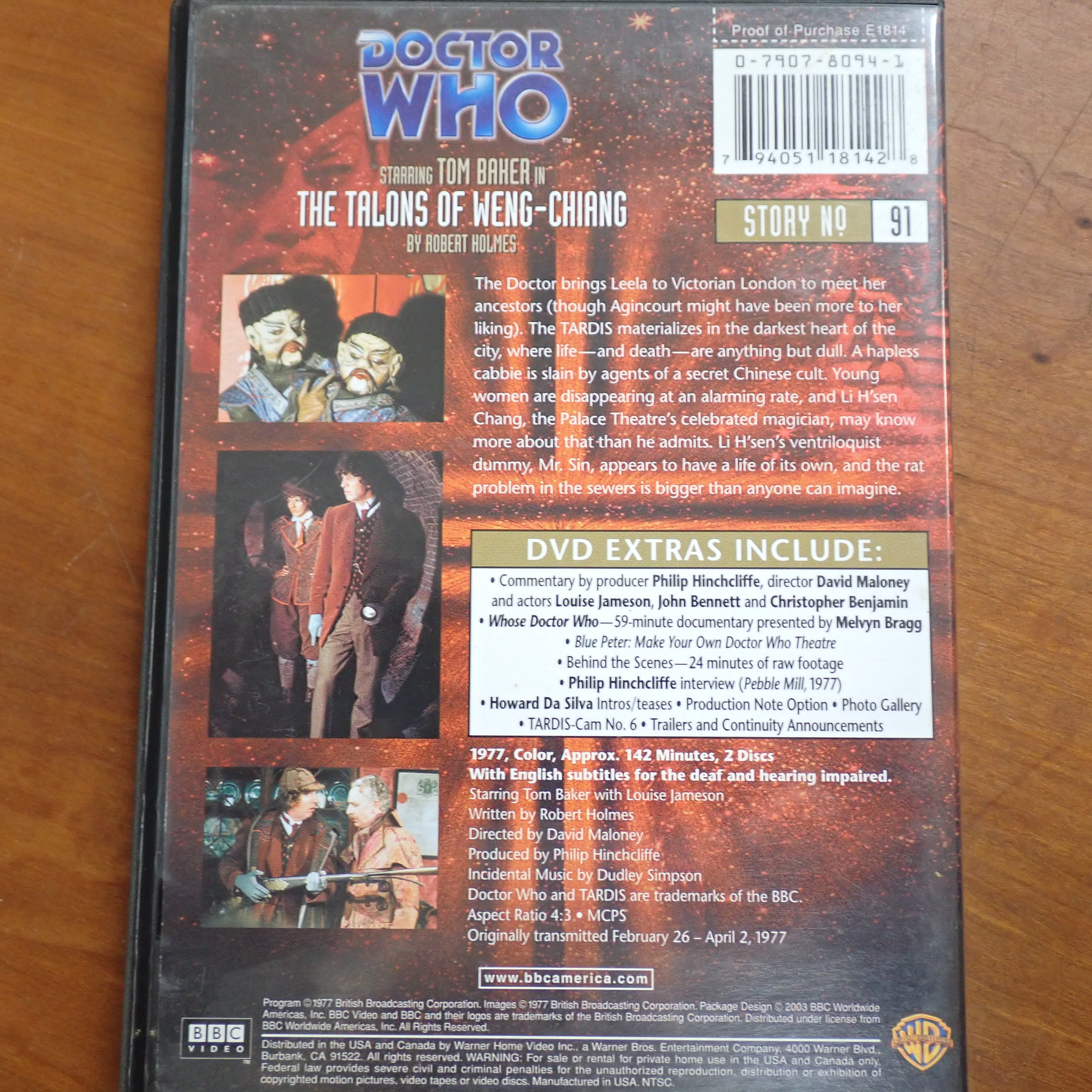 Doctor Who: The Talons of Weng-Chiang - DVD