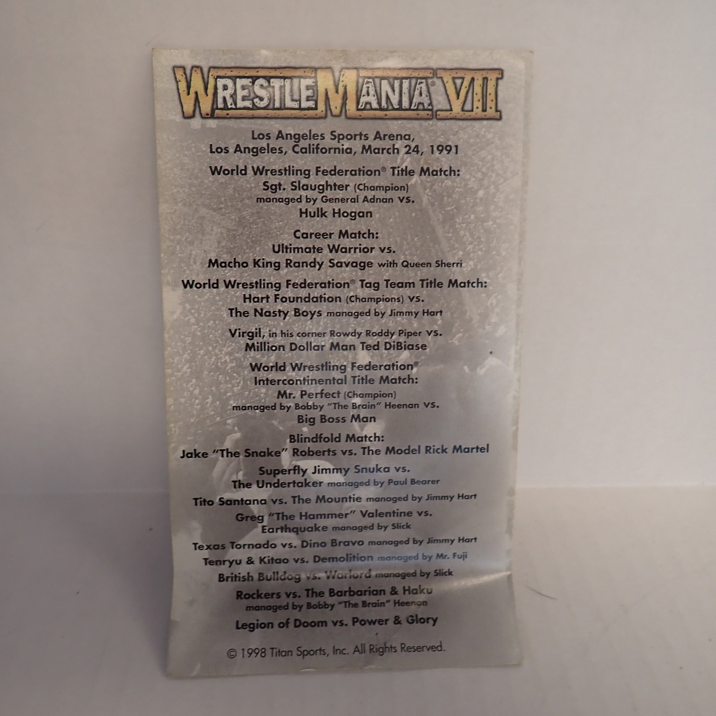 WrestleMania The Legacy - VHS Box Set