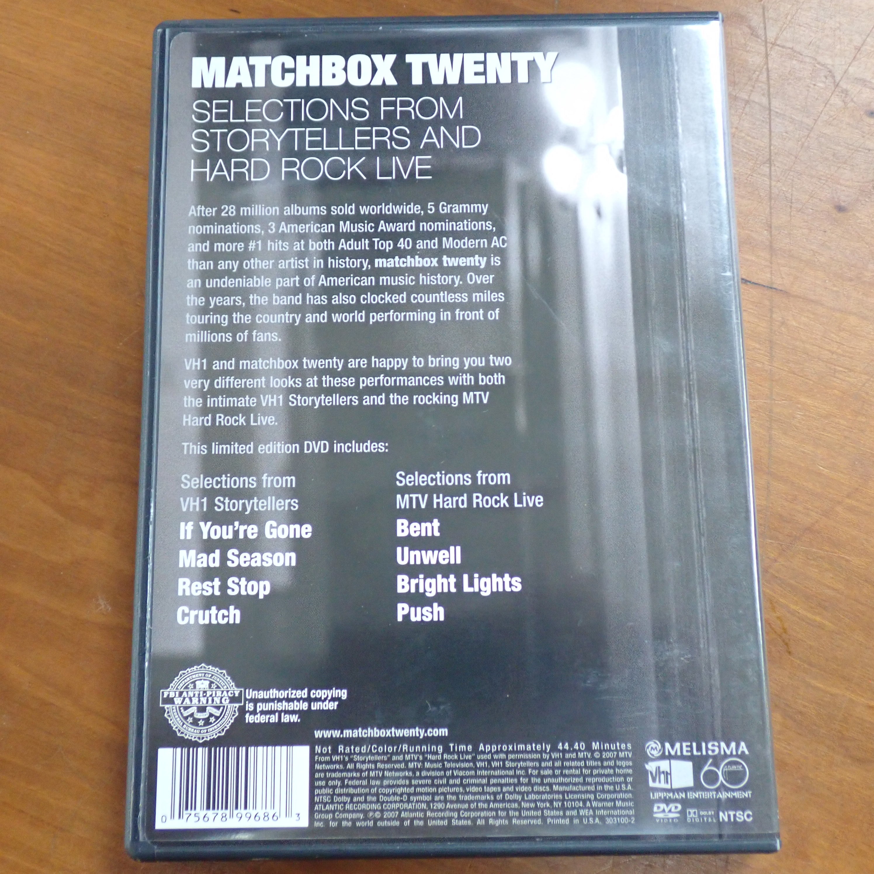 VH1 Matchbox 20 Selections from Storytellers and Hard Rock Life- DVD