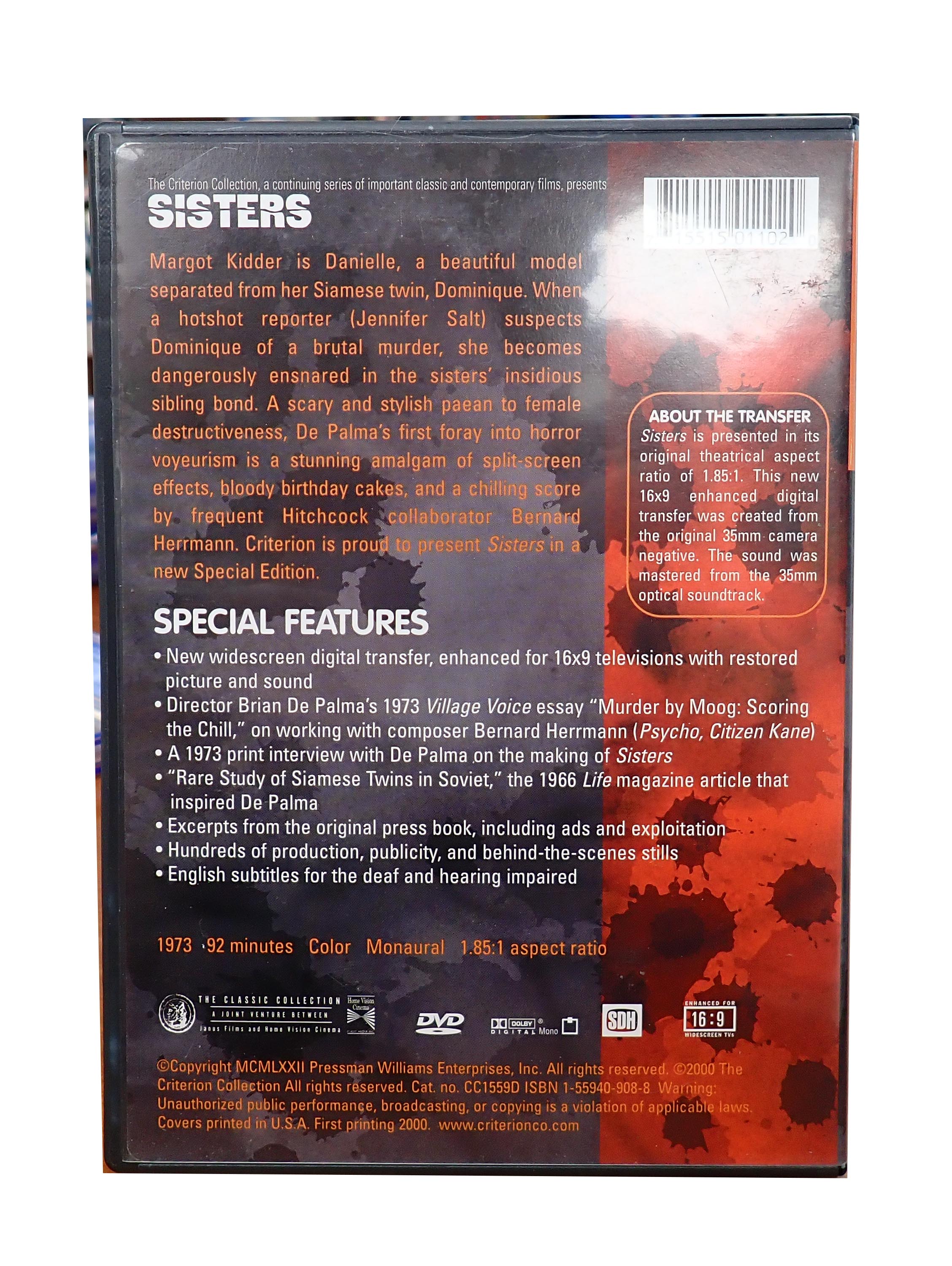 Sisters - Criterion Collection - DVD (Pre-Owned)