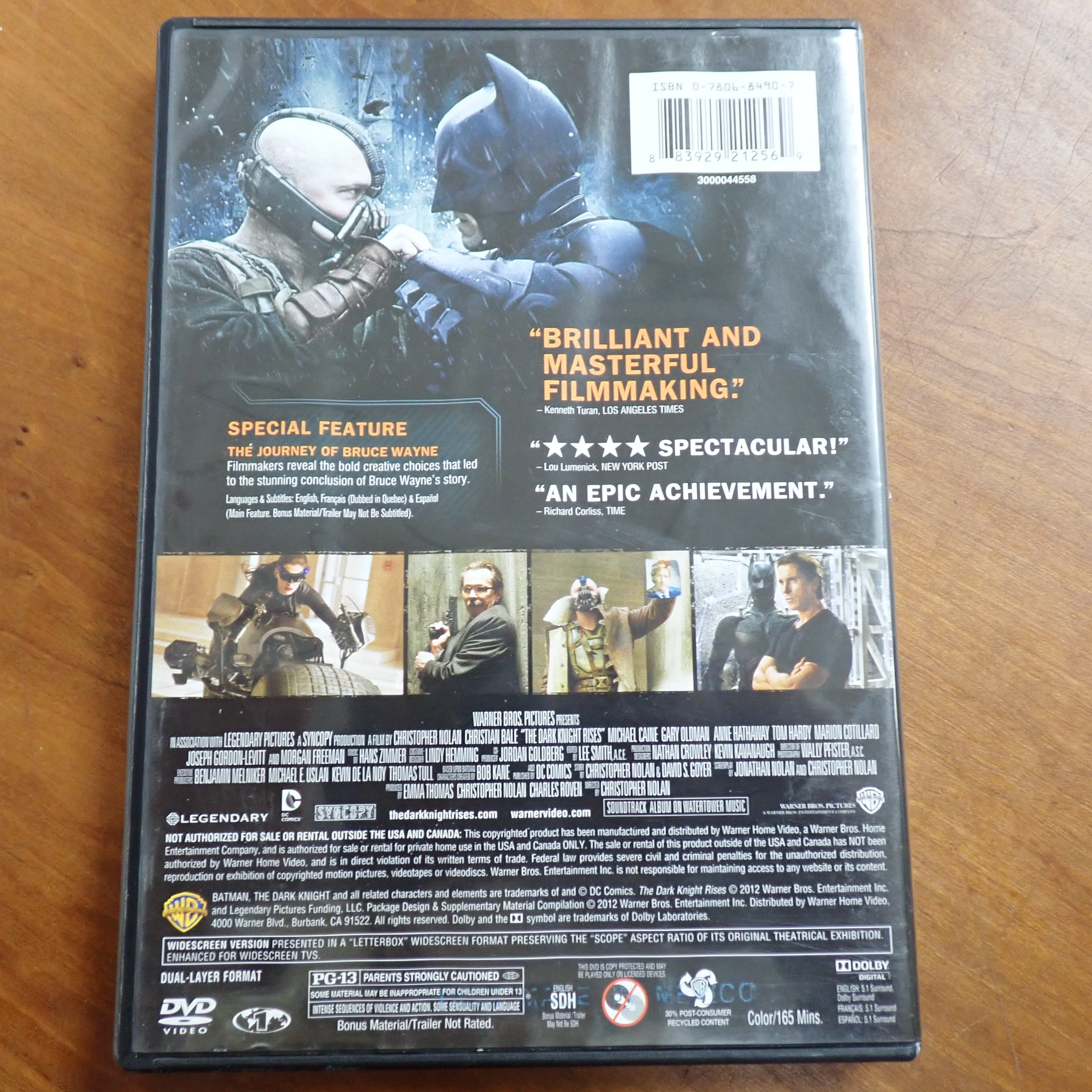 The Dark Knight Rises - DVD