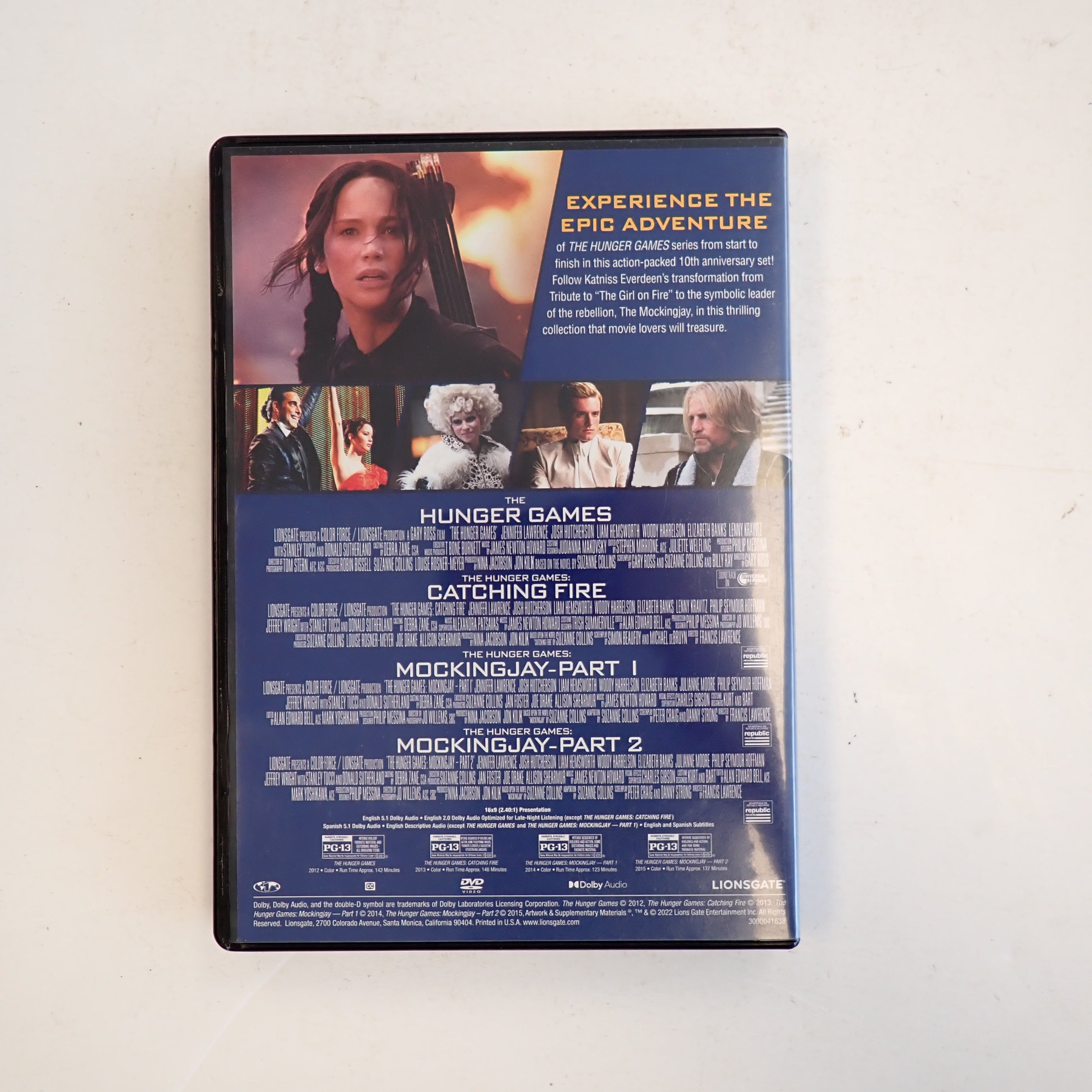 The Hunger Games 10th Anniversary 4 Movie Collection - DVD