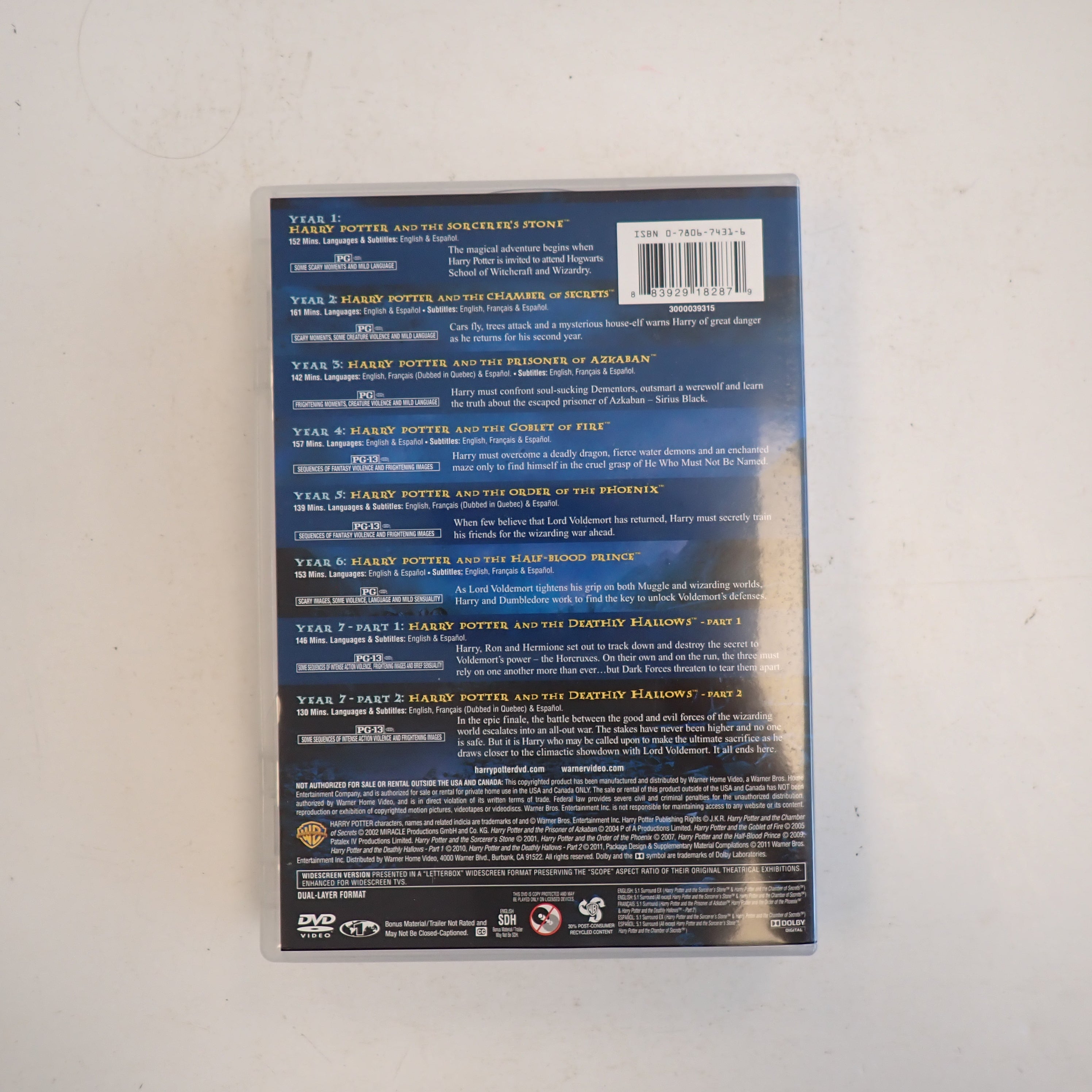 Harry Potter 8 Film Collection - DVD