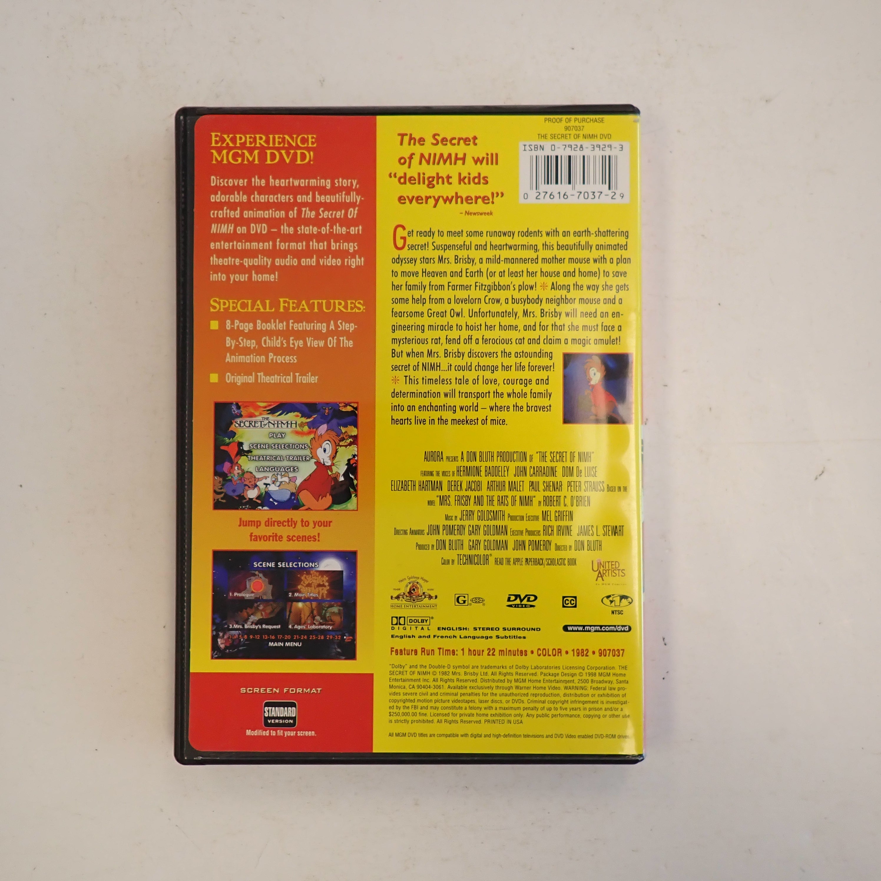 The Secret of Nimh - DVD