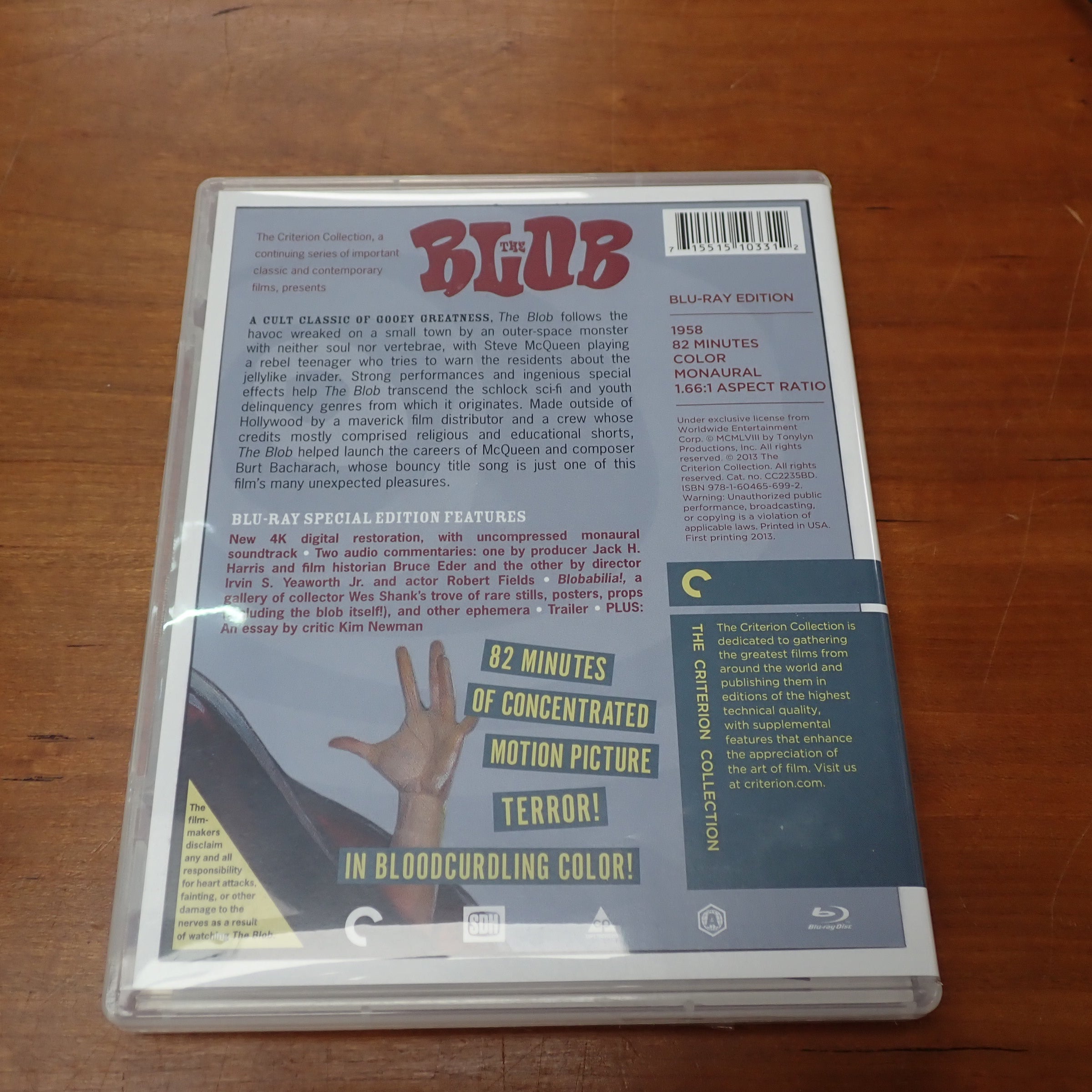 The Blob (Criterion Collection) - Blu-Ray [Pre-Owned]