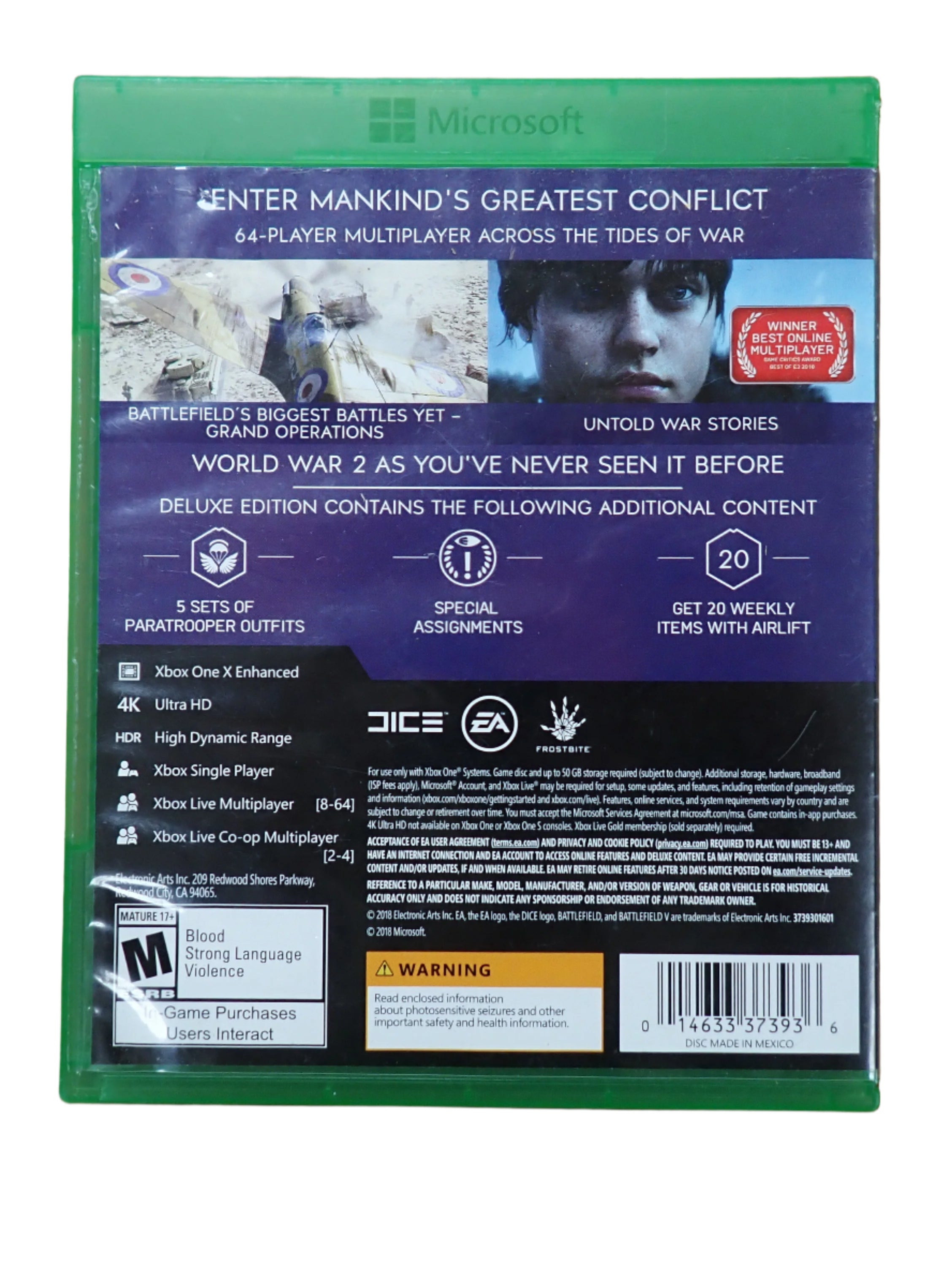 Battlefield V Deluxe Edition - Xbox One (Code Used)