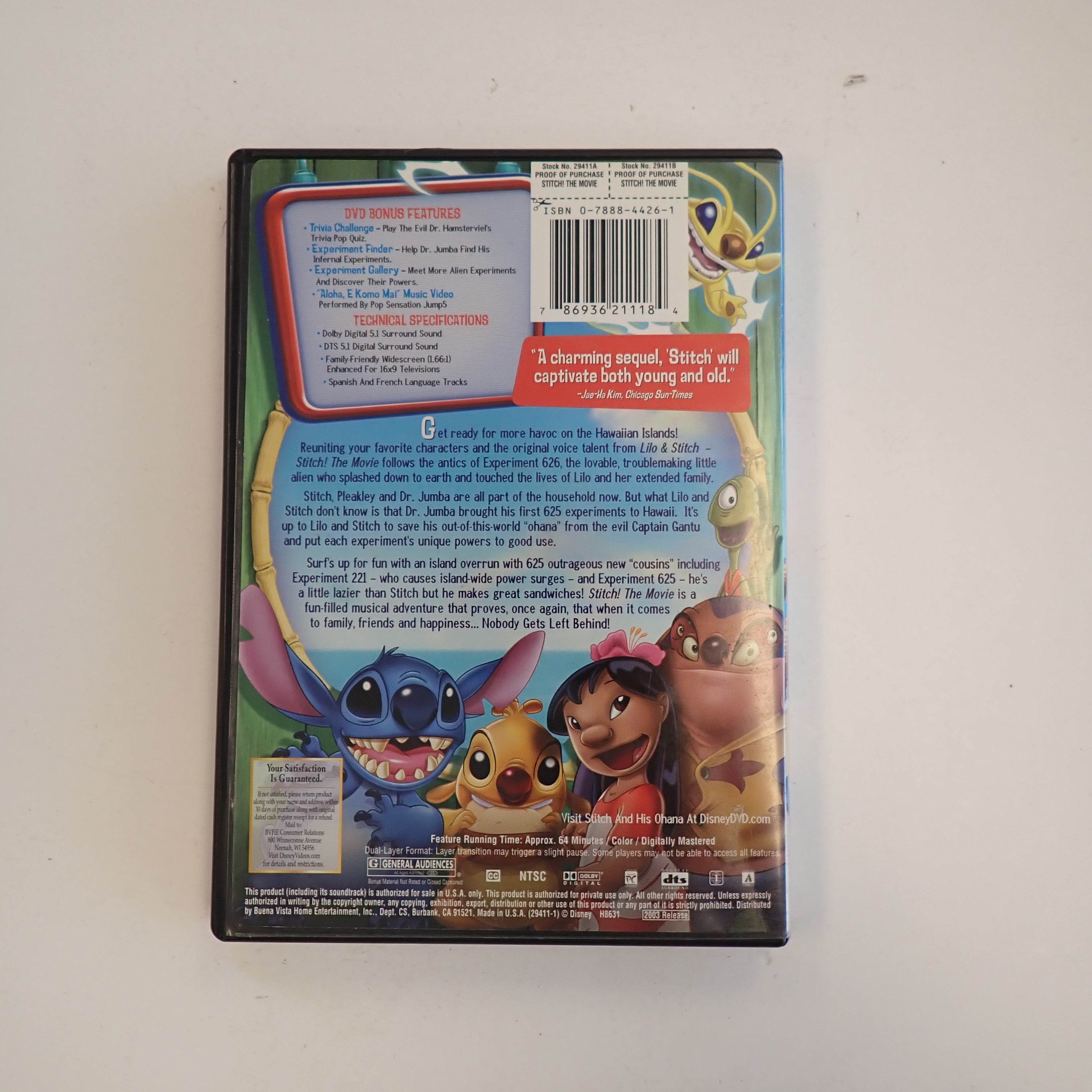 Stitch The Movie - DVD