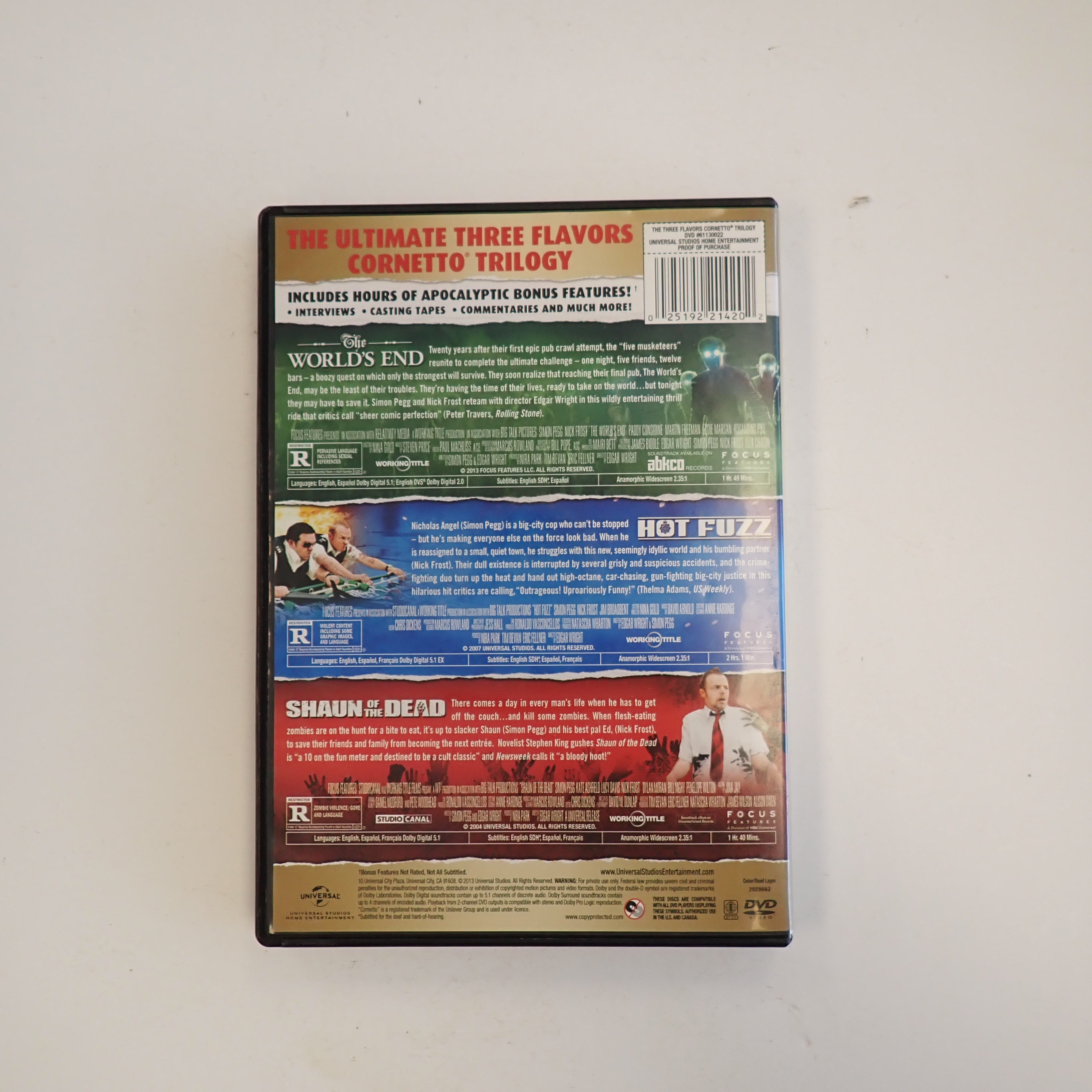 The Ultimate Three Flavors Cornetto Trilogy - DVD