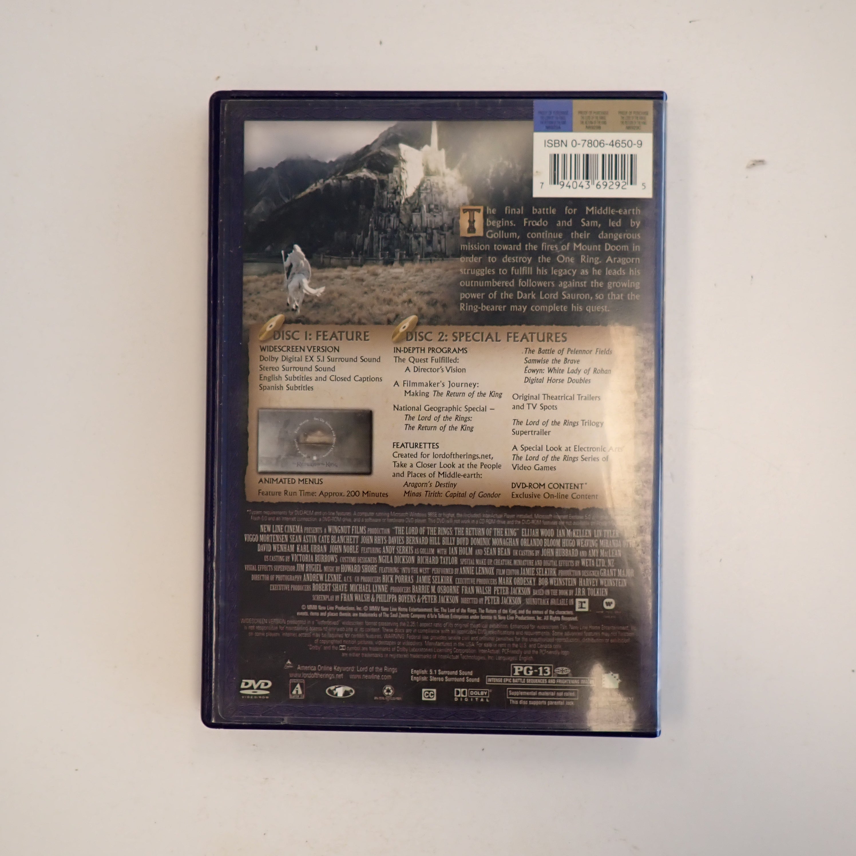 Lord of the Rings: The Return of the King - DVD