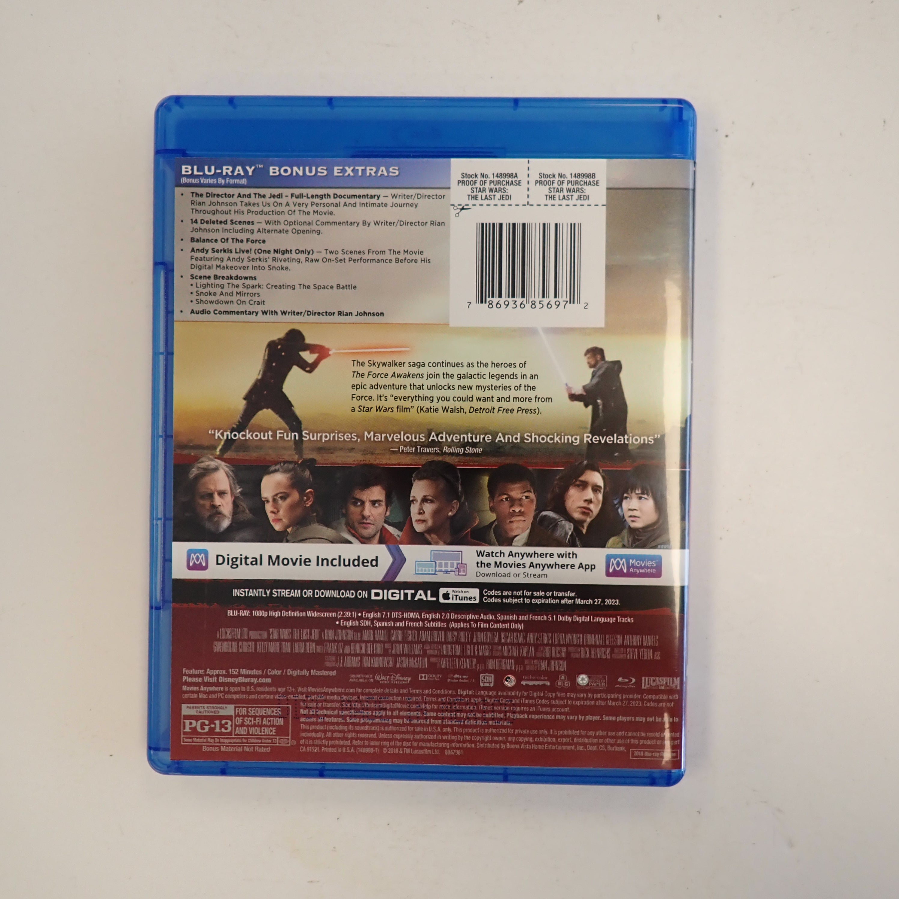 Star Wars: The Last Jedi - Blu-ray