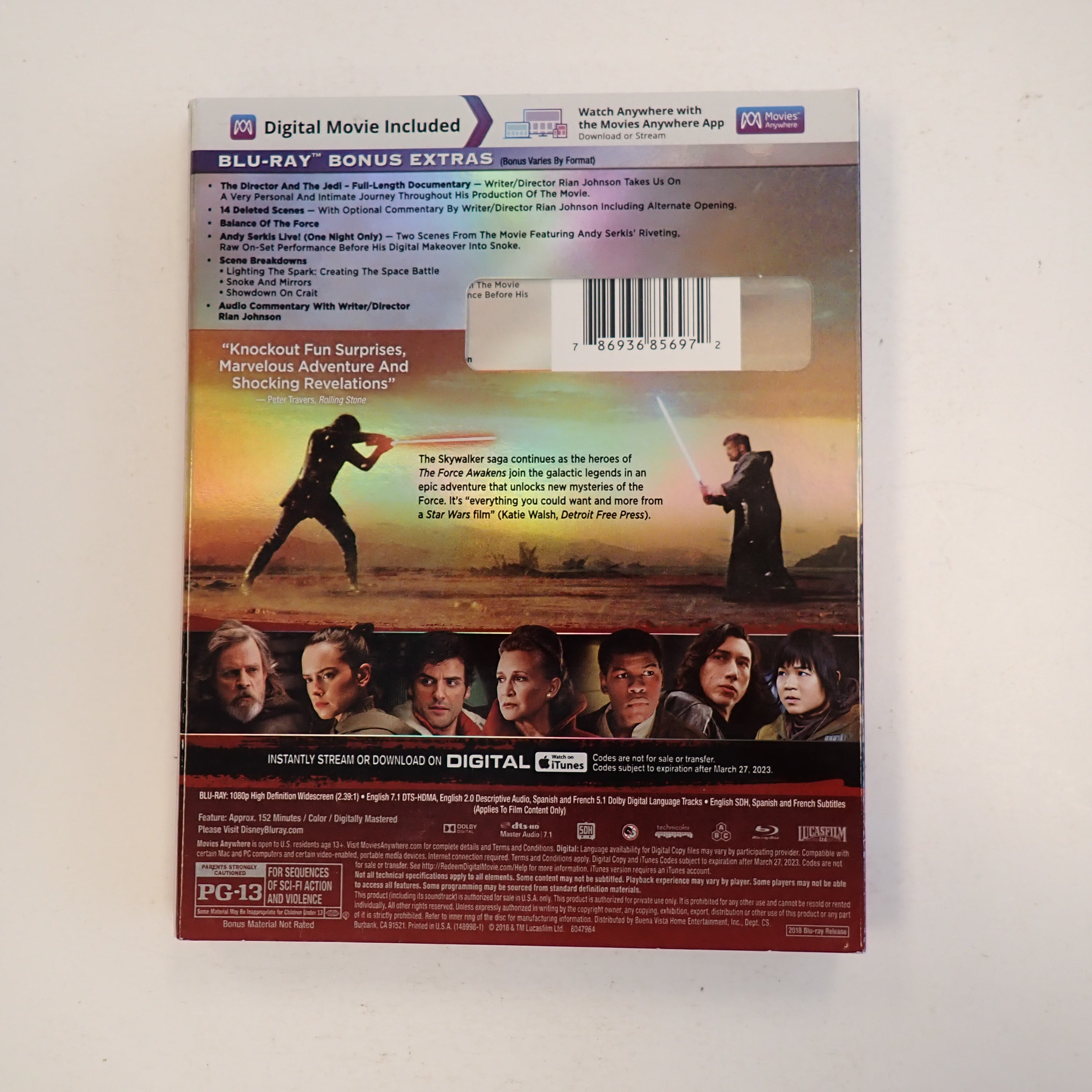 Star Wars: The Last Jedi - Blu-ray