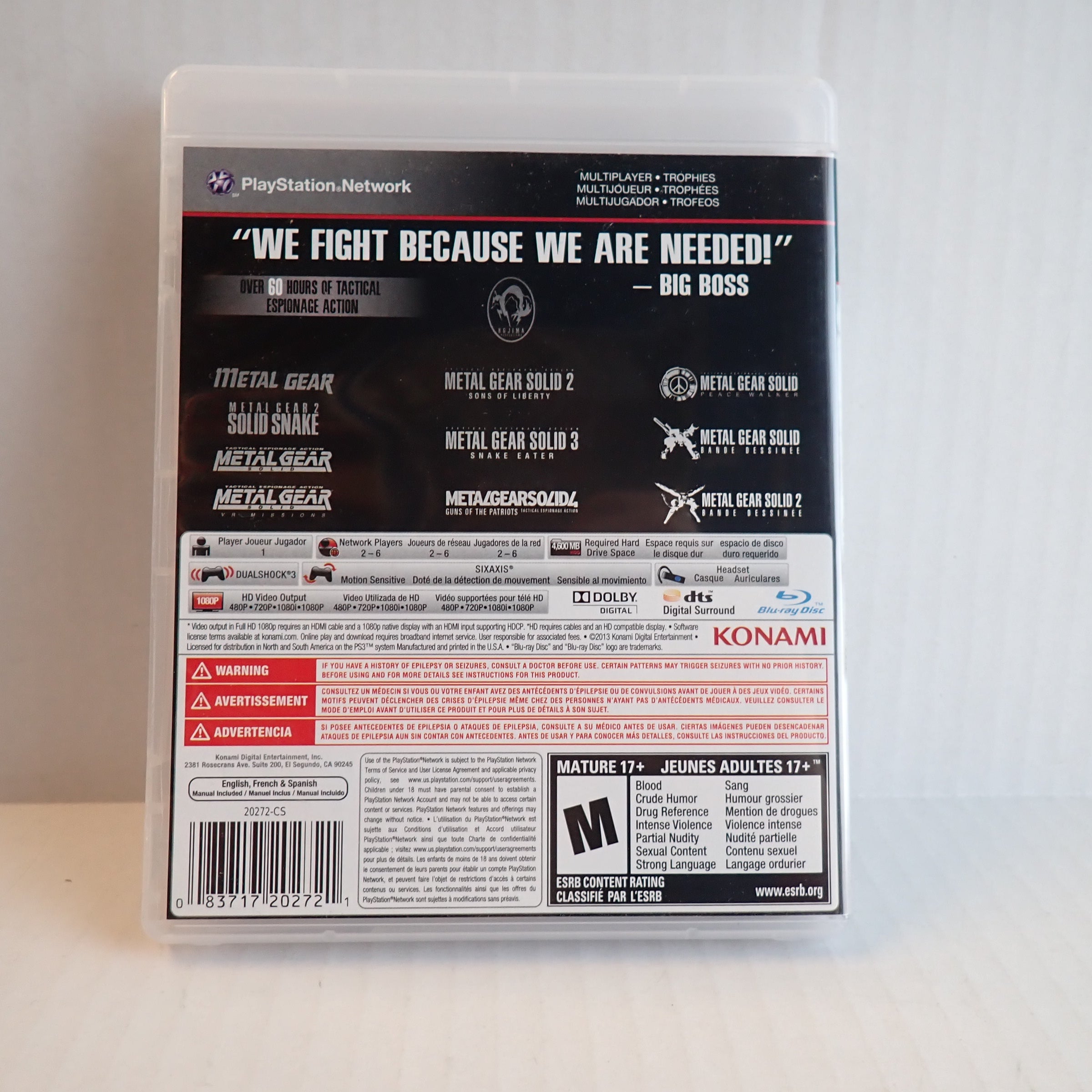 Metal Gear Solid PS3 Legacy Collection [Pre-Owned] - PS3