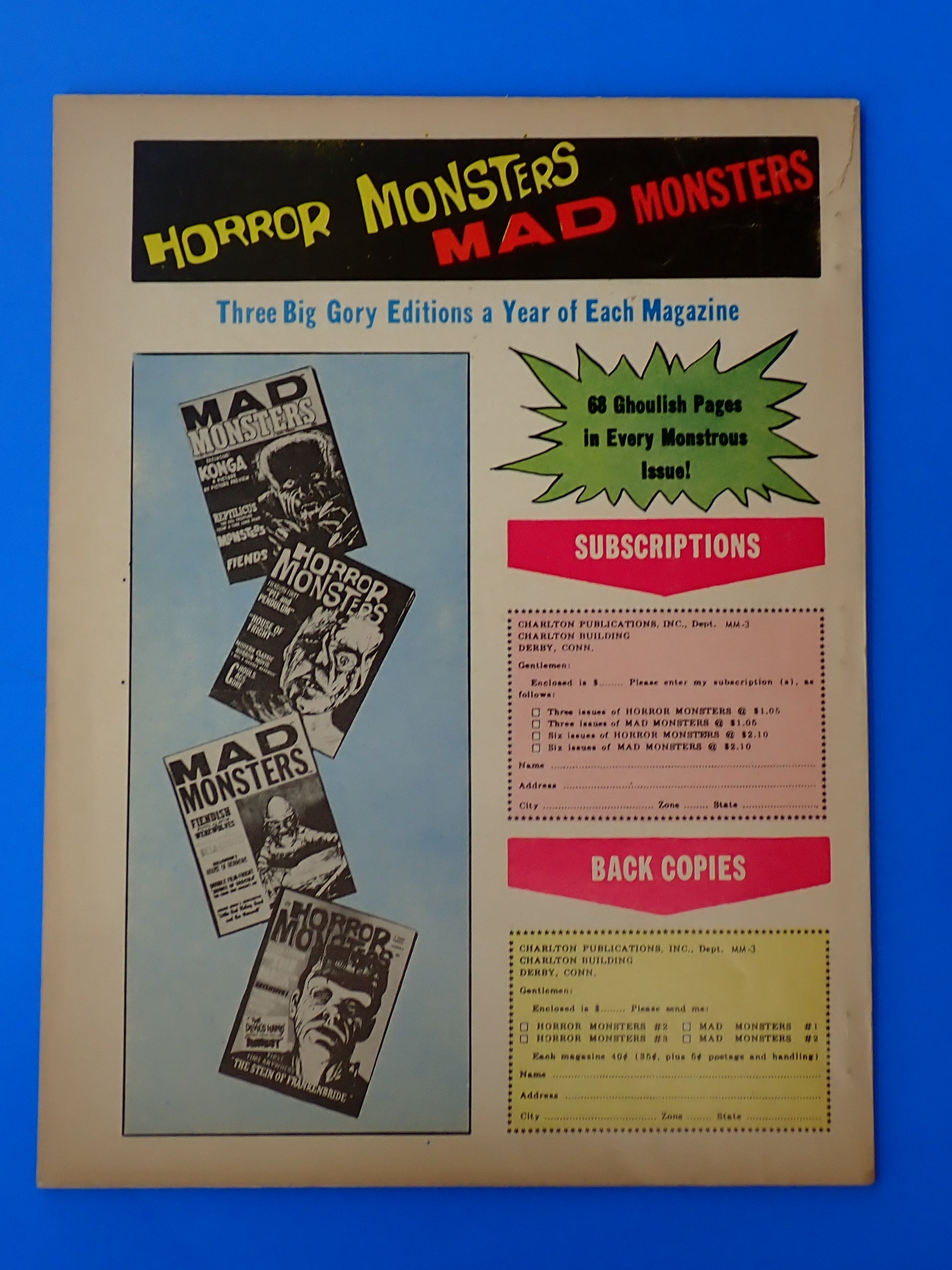 Mad Monsters #3 (1962) - Werewolf On Cover