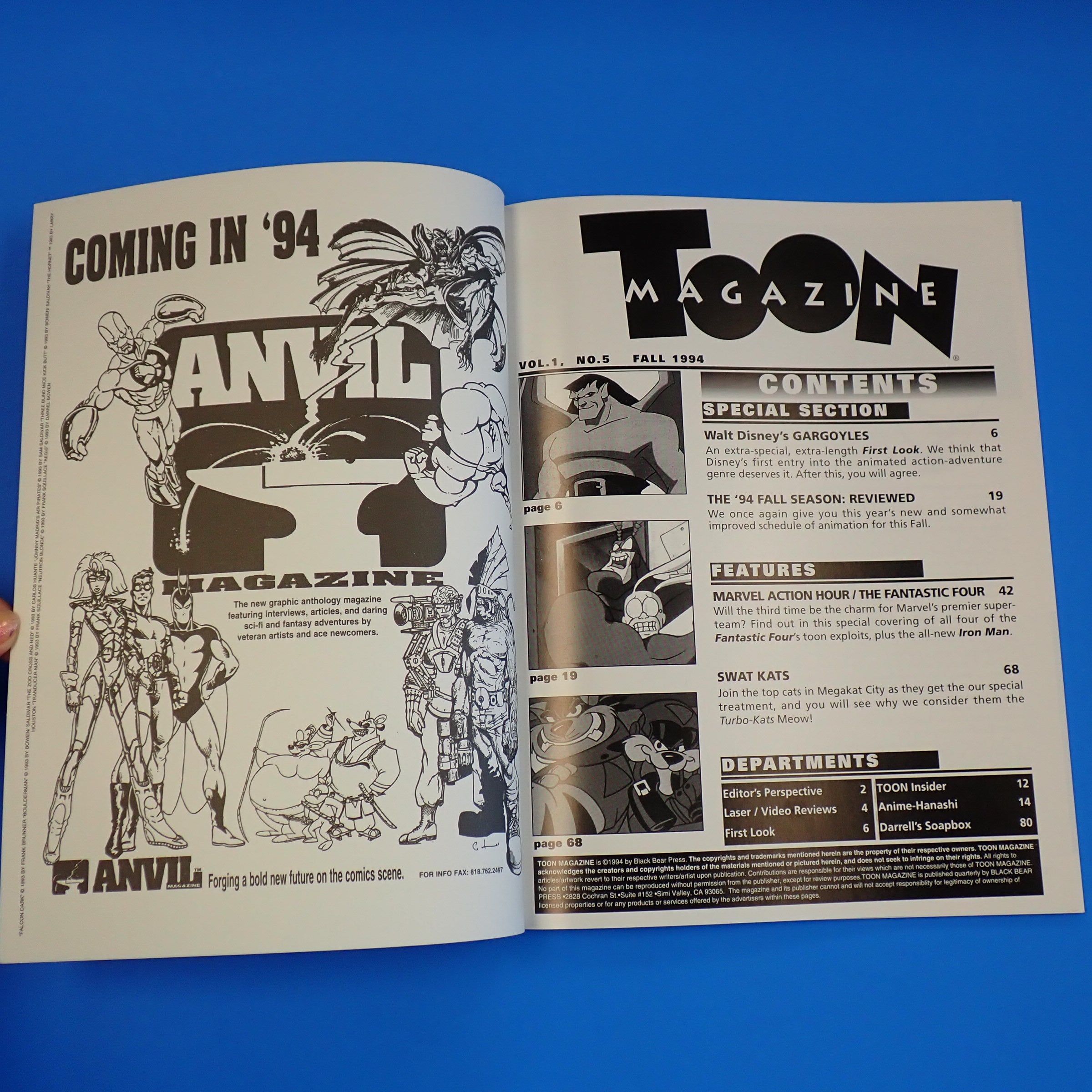 Toon Magazine #5 (1994) - VF/NM (9.0) - 1st App. of Disney's Gargoyles