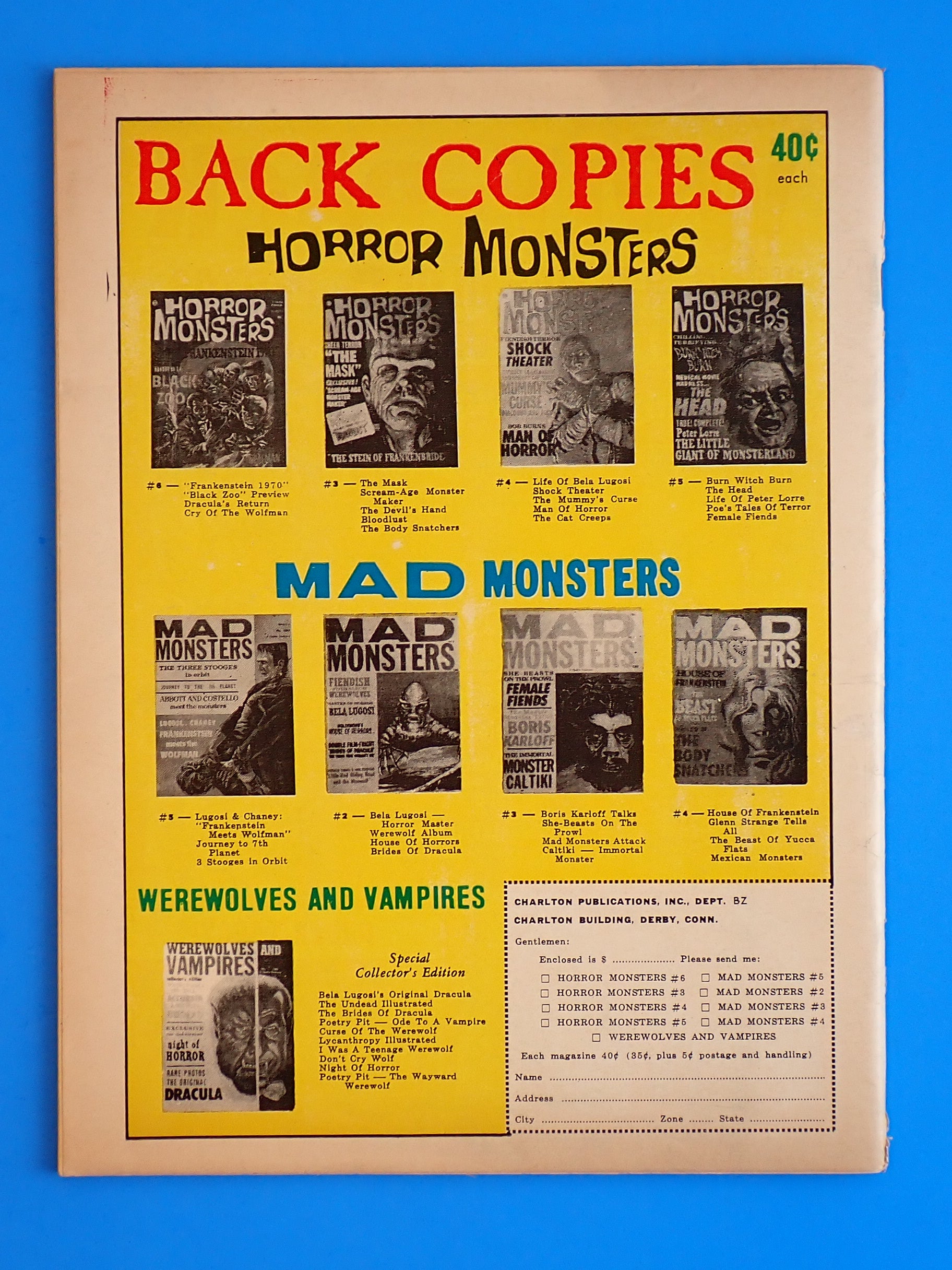 Horror Monsters Presents: Black Zoo #1 (1963)