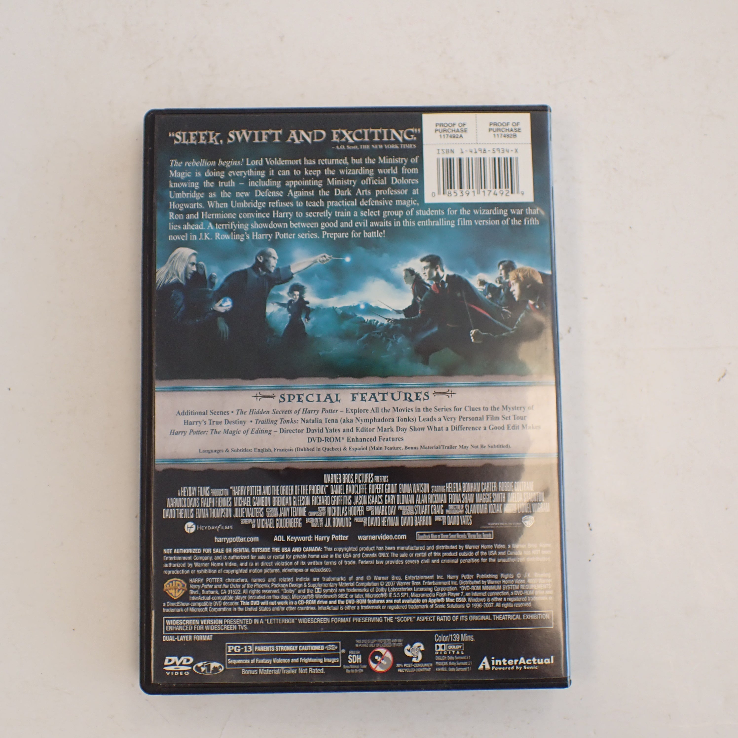 Harry Potter & The Order of the Phoenix - DVD