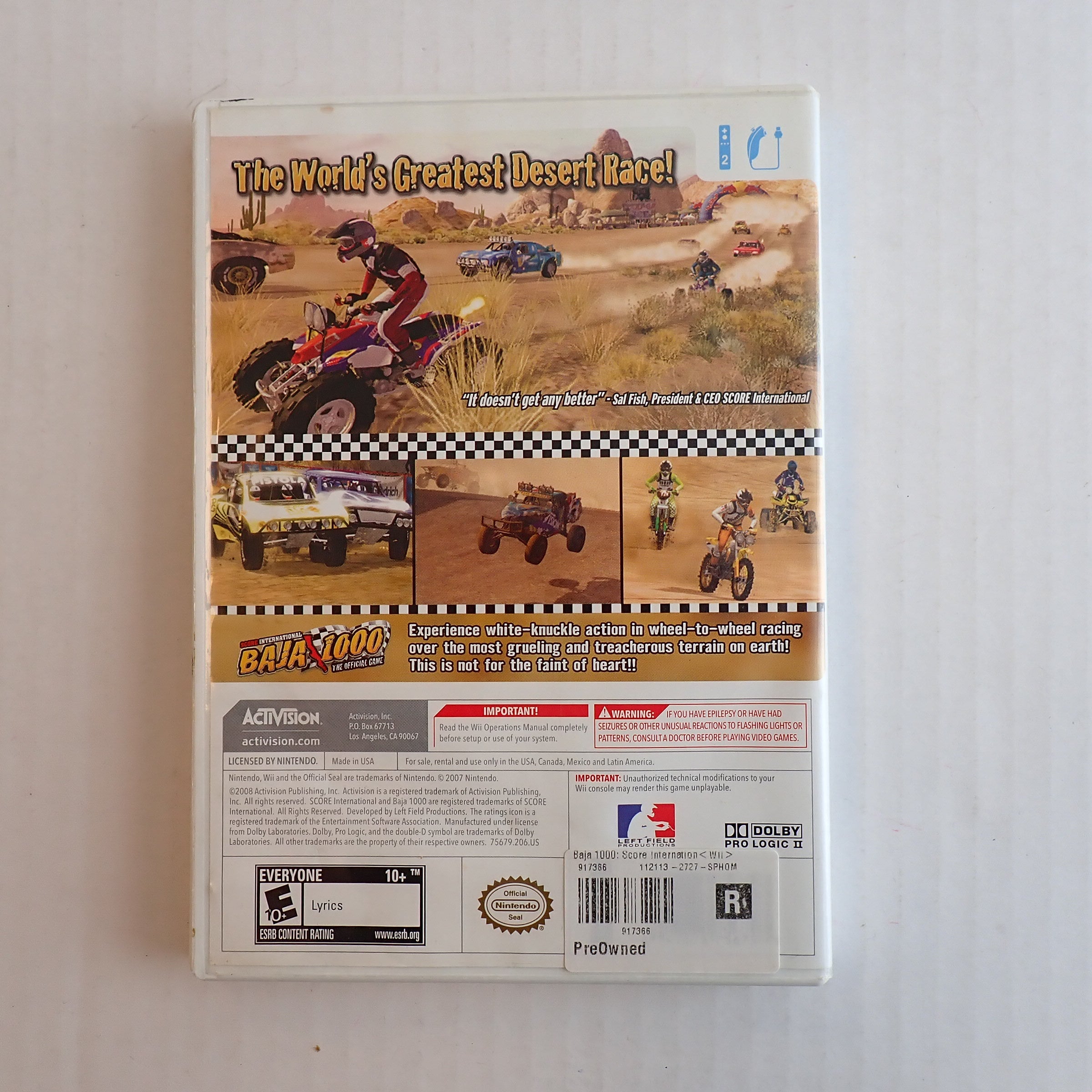 SCORE International Baja 1000 - Wii [Pre-Owned]