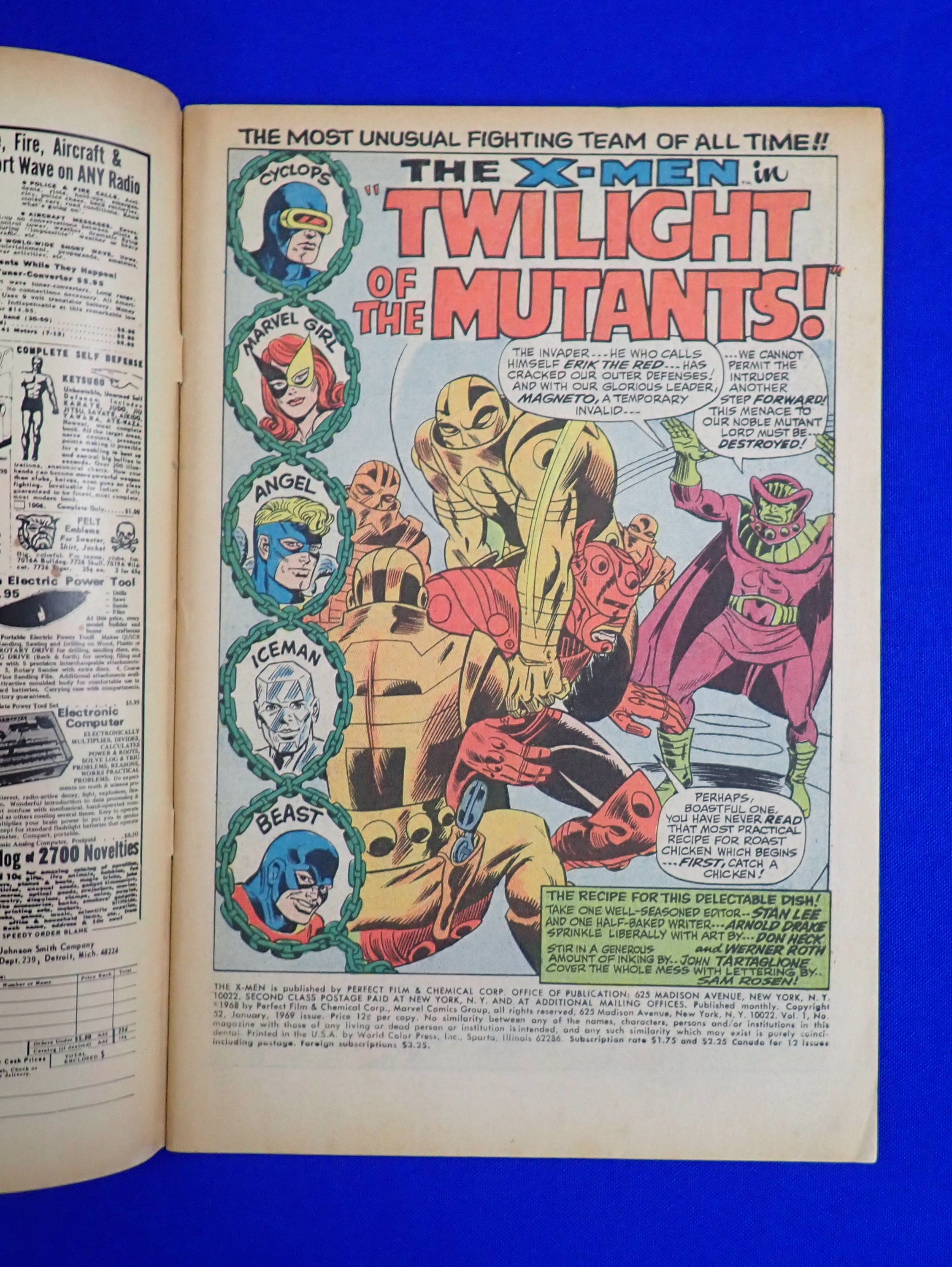 X-Men #52 (1969) - VG/VG+ (4.0-4.5) - Cyclops disguised as Erik the Red