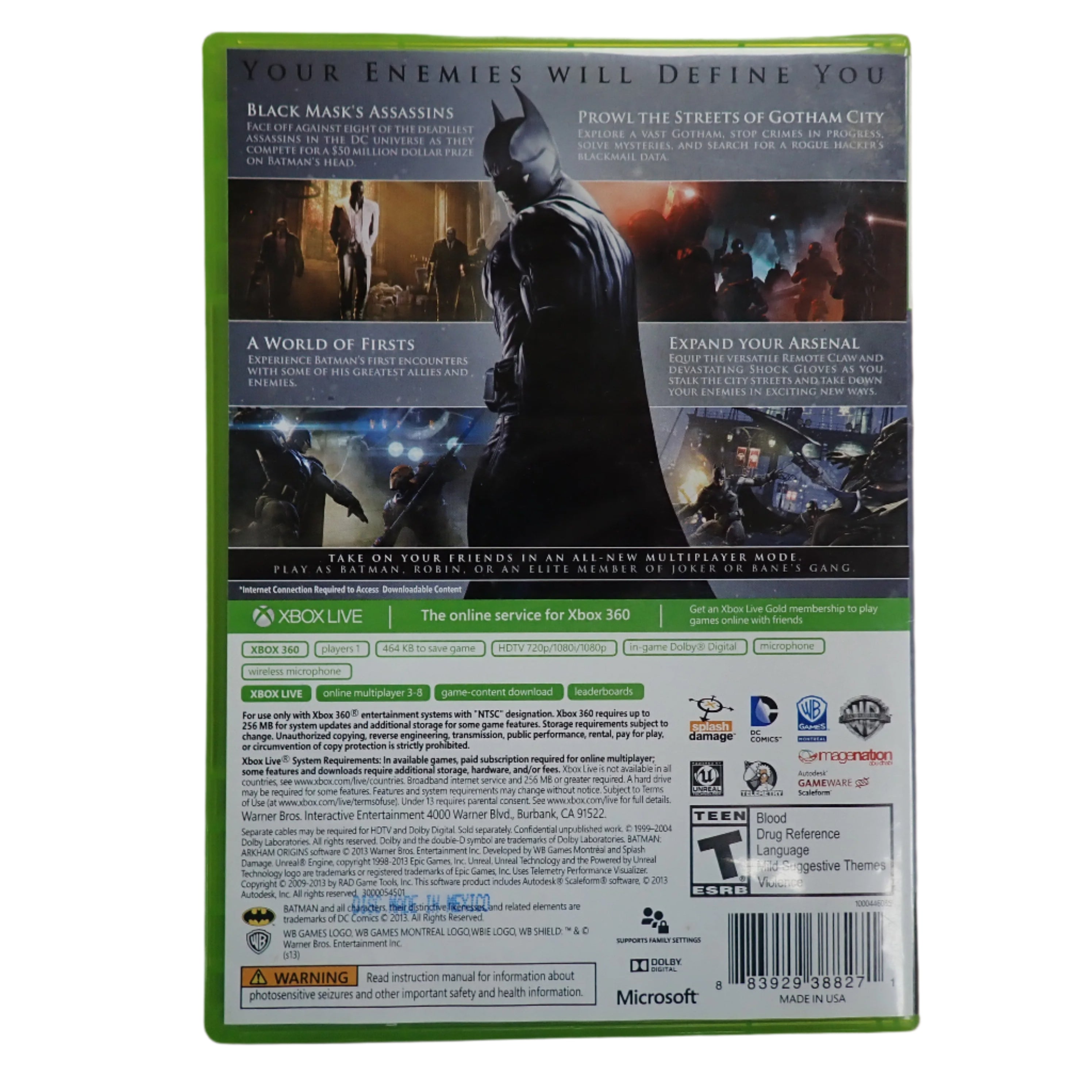 Batman Arkham Origins - Xbox 360